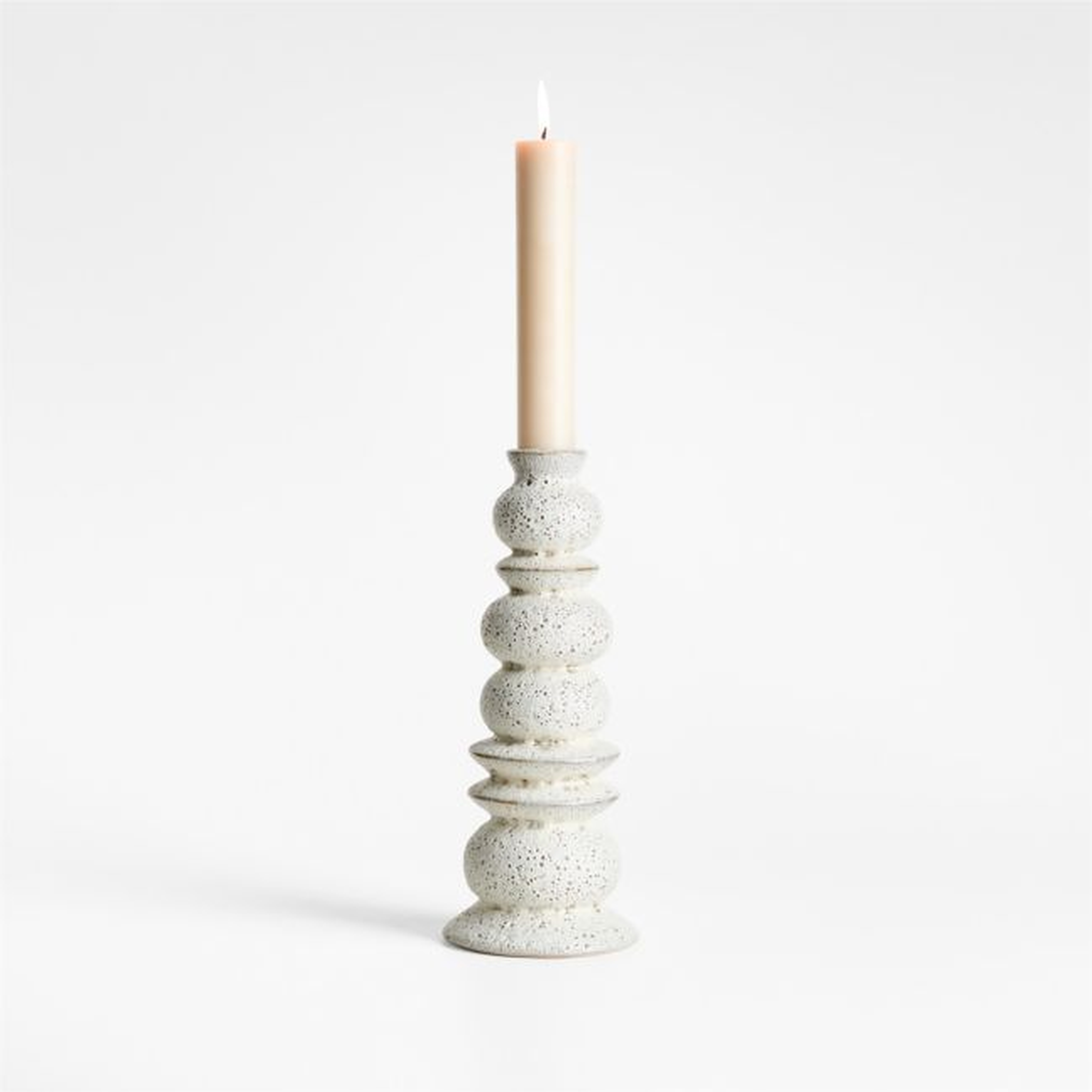 Toulouse Large Ceramic Taper Candle Holder by Laura Kim - Crate and Barrel
