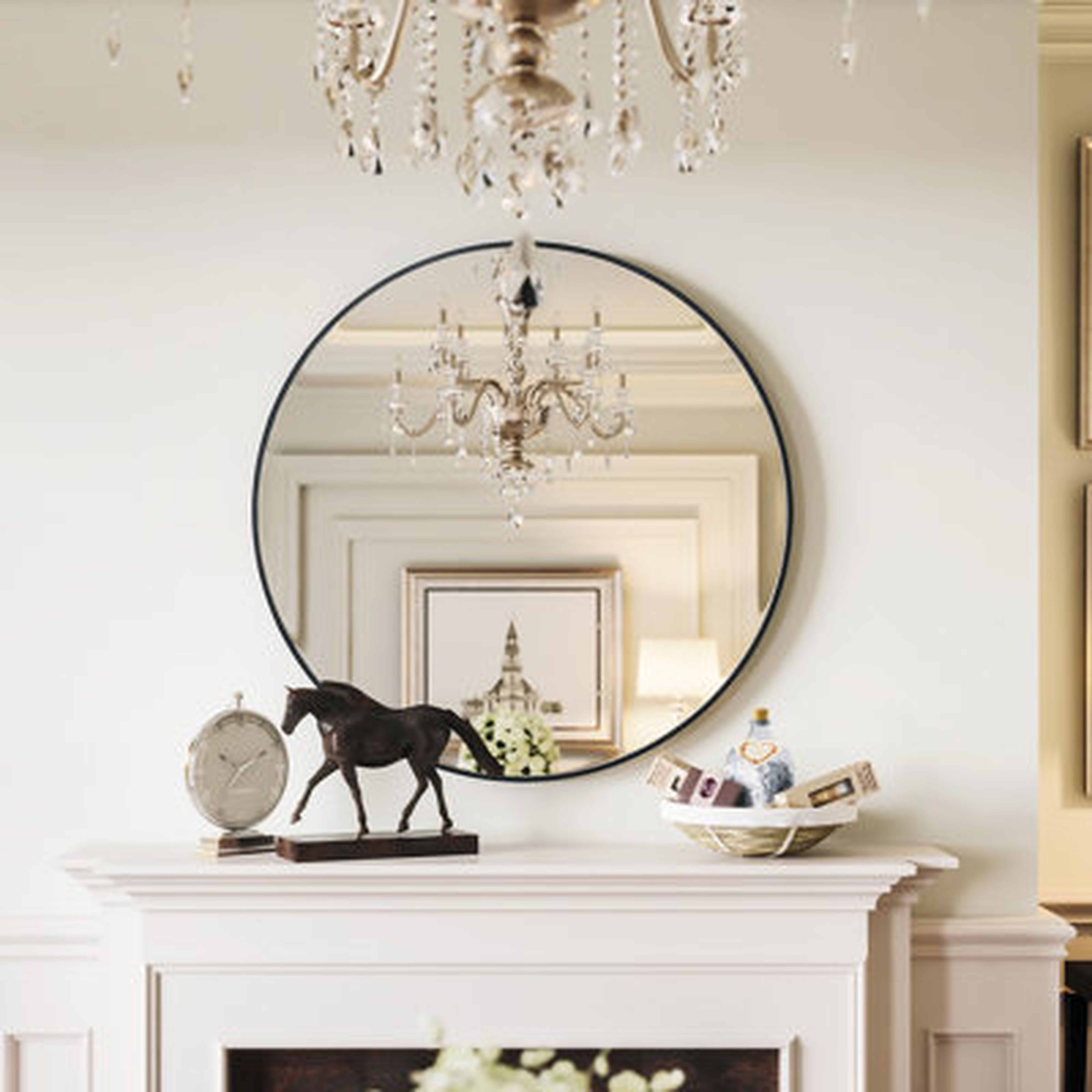 Black Round Mirror - Wayfair