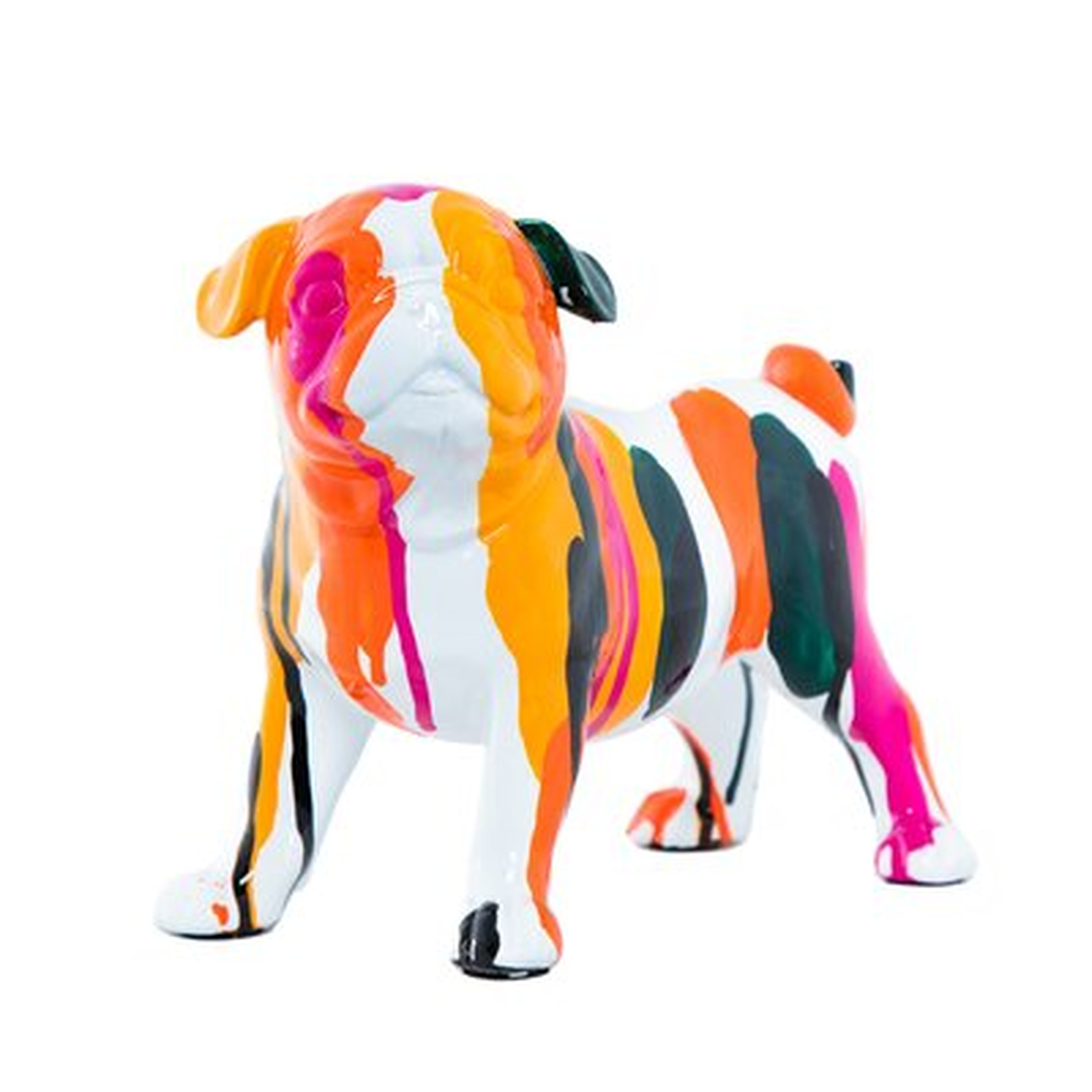 Hendricks Bulldog Rainbow Art - Wayfair