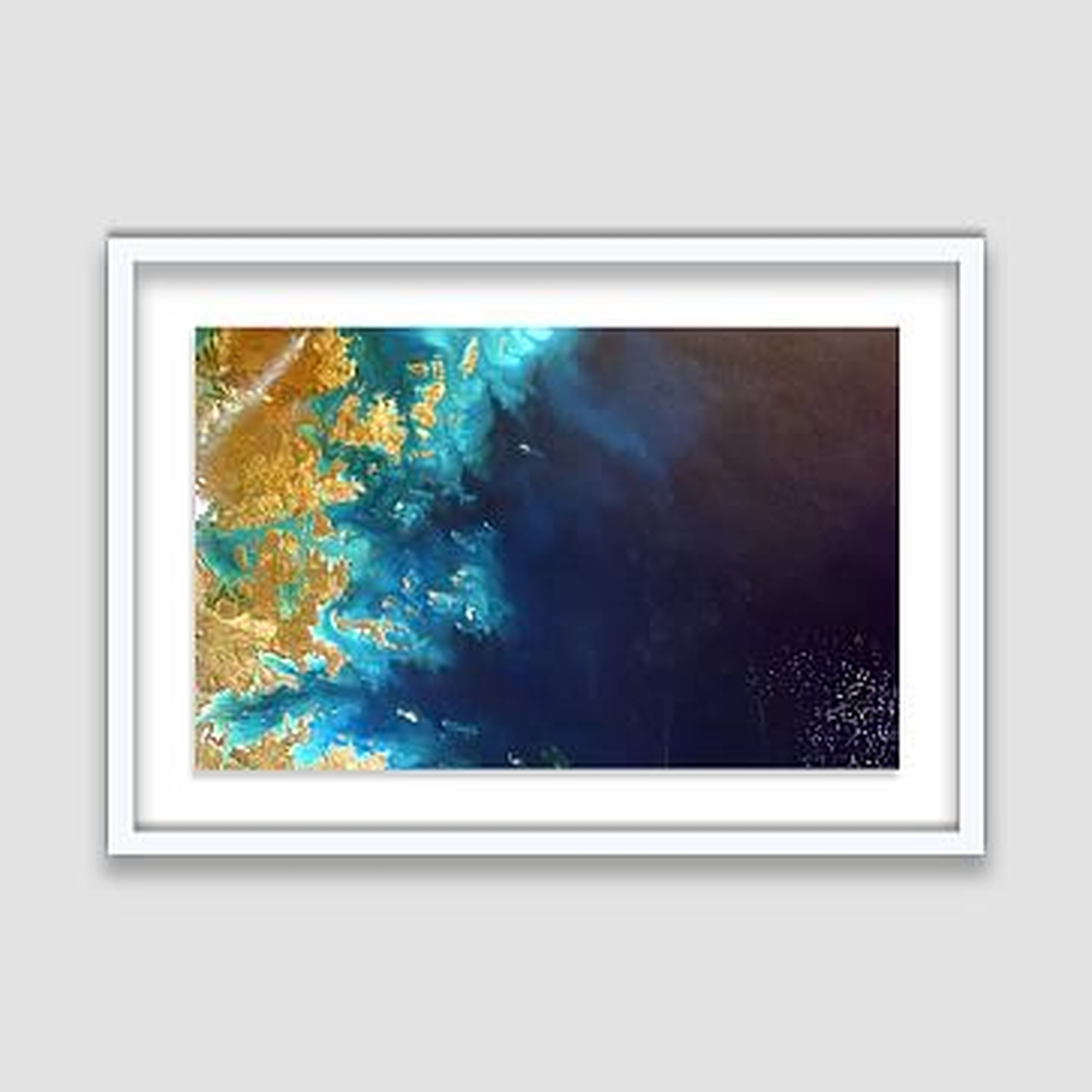 Framed Print, Abstract Sea, 46"x36" - West Elm