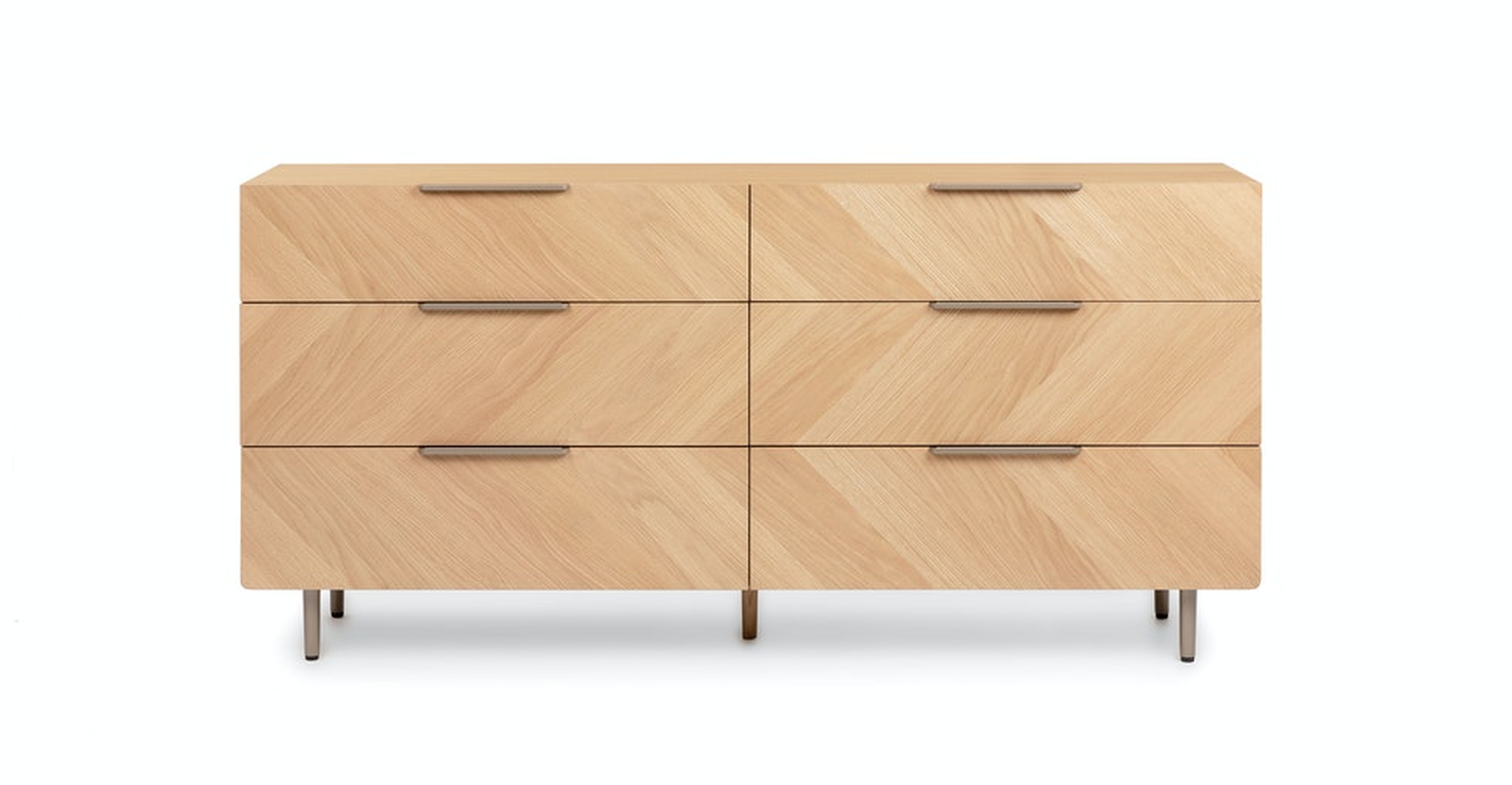 Nera Oak 6-Drawer Double Dresser - Article