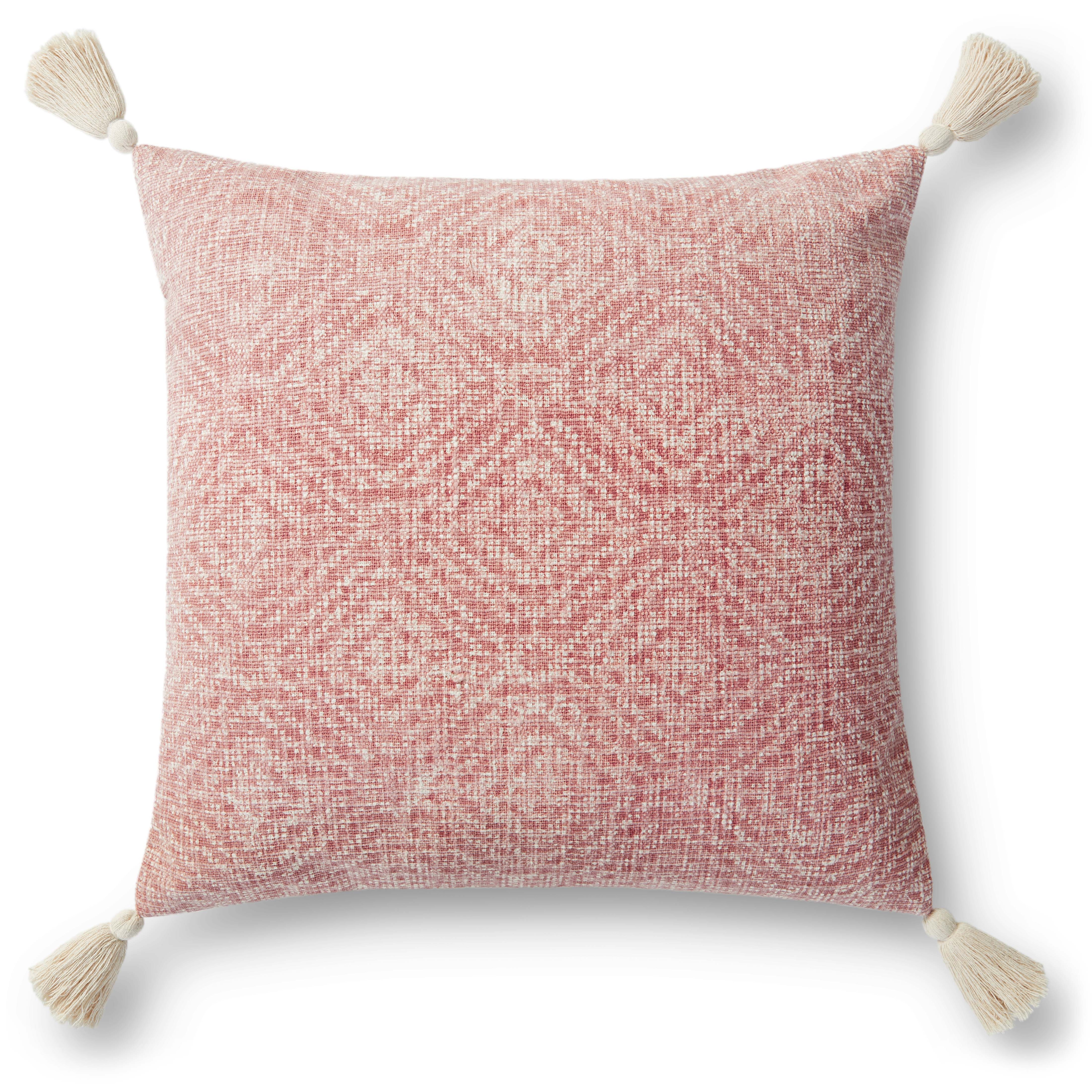 Loloi Pillows Pink 22" x 22" Cover w/Down - Loloi Rugs