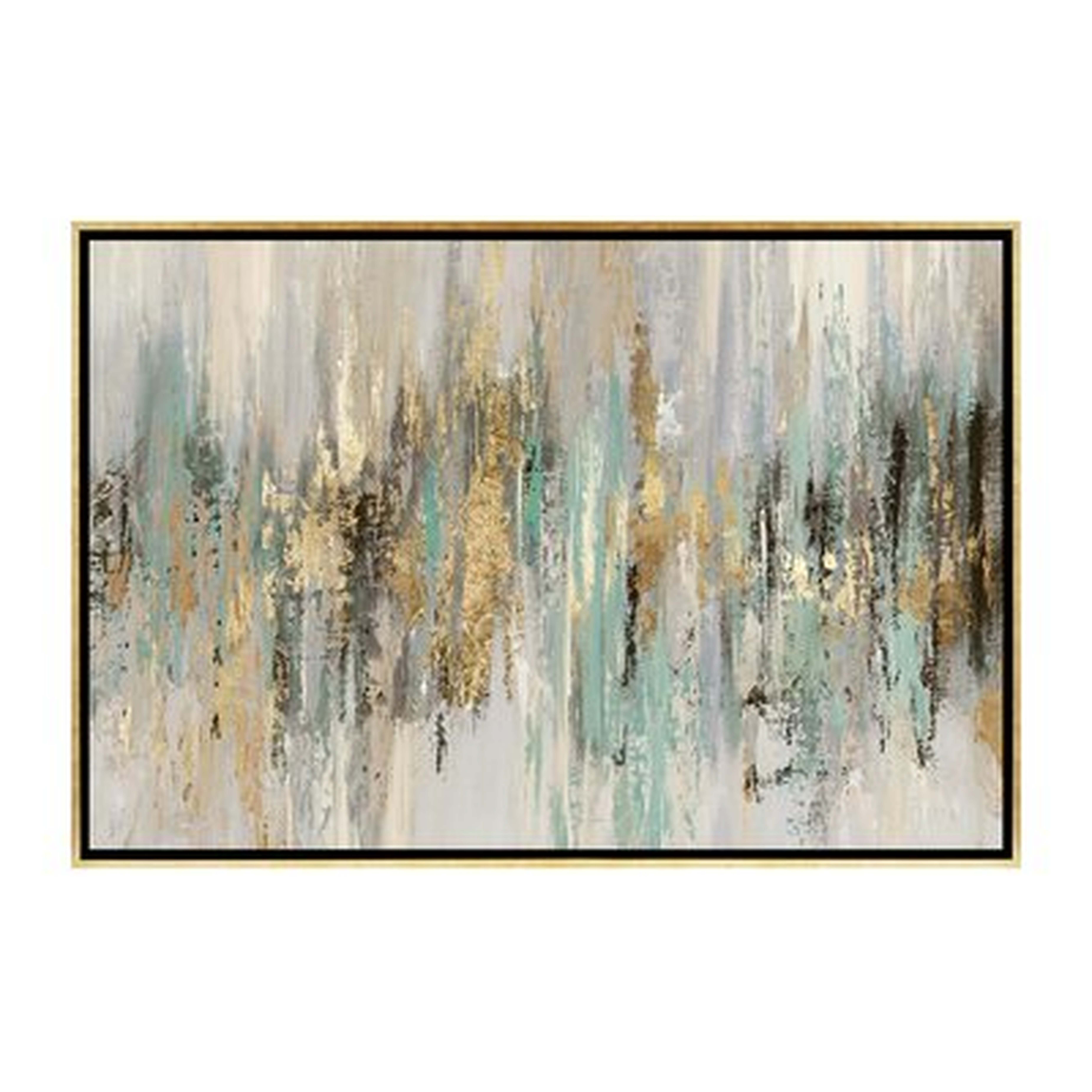 Dripping Gold I' by Tom Reeves - Picture Frame Print on Canvas - Wayfair