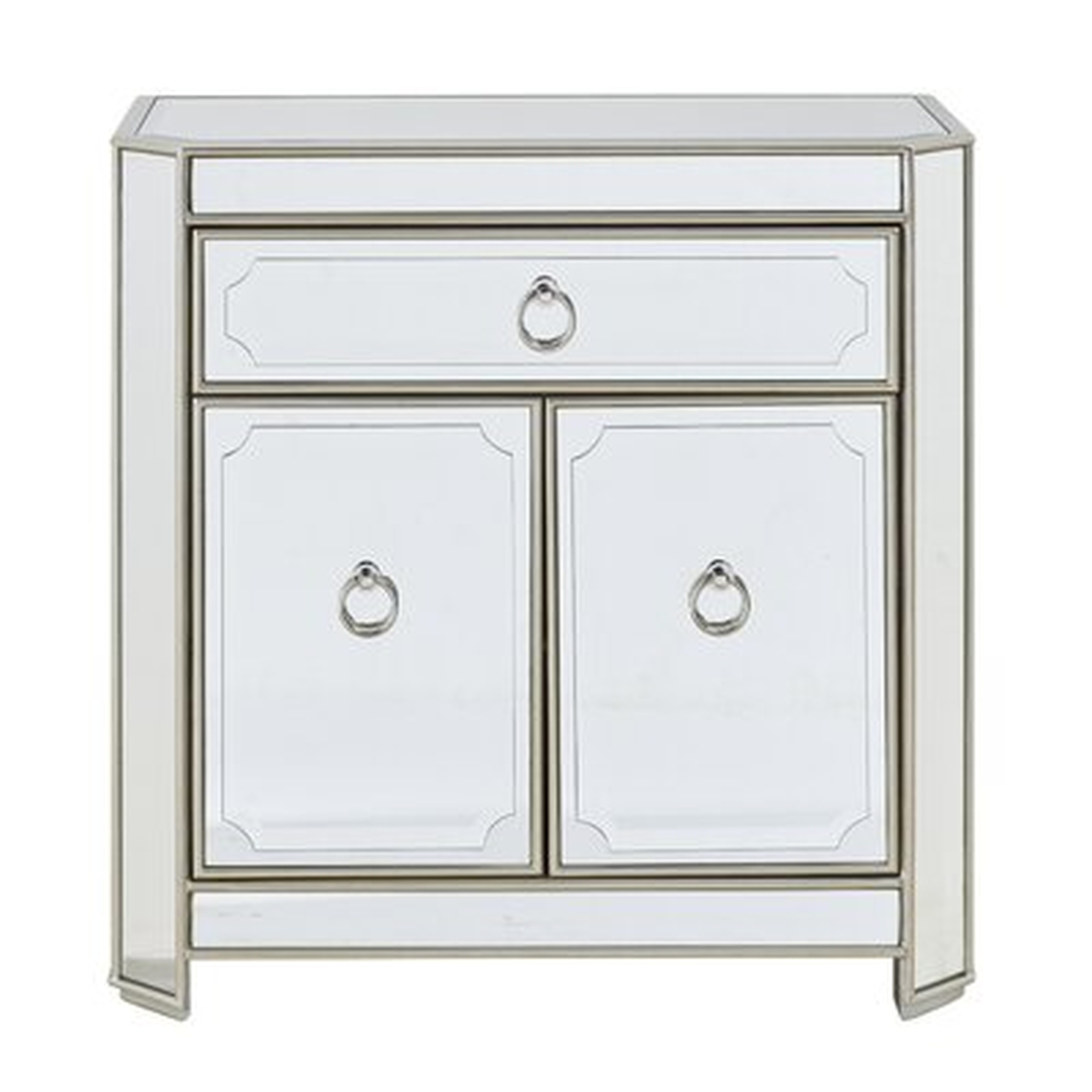 Thorith 2 Door Mirrored Accent Cabinet - Wayfair