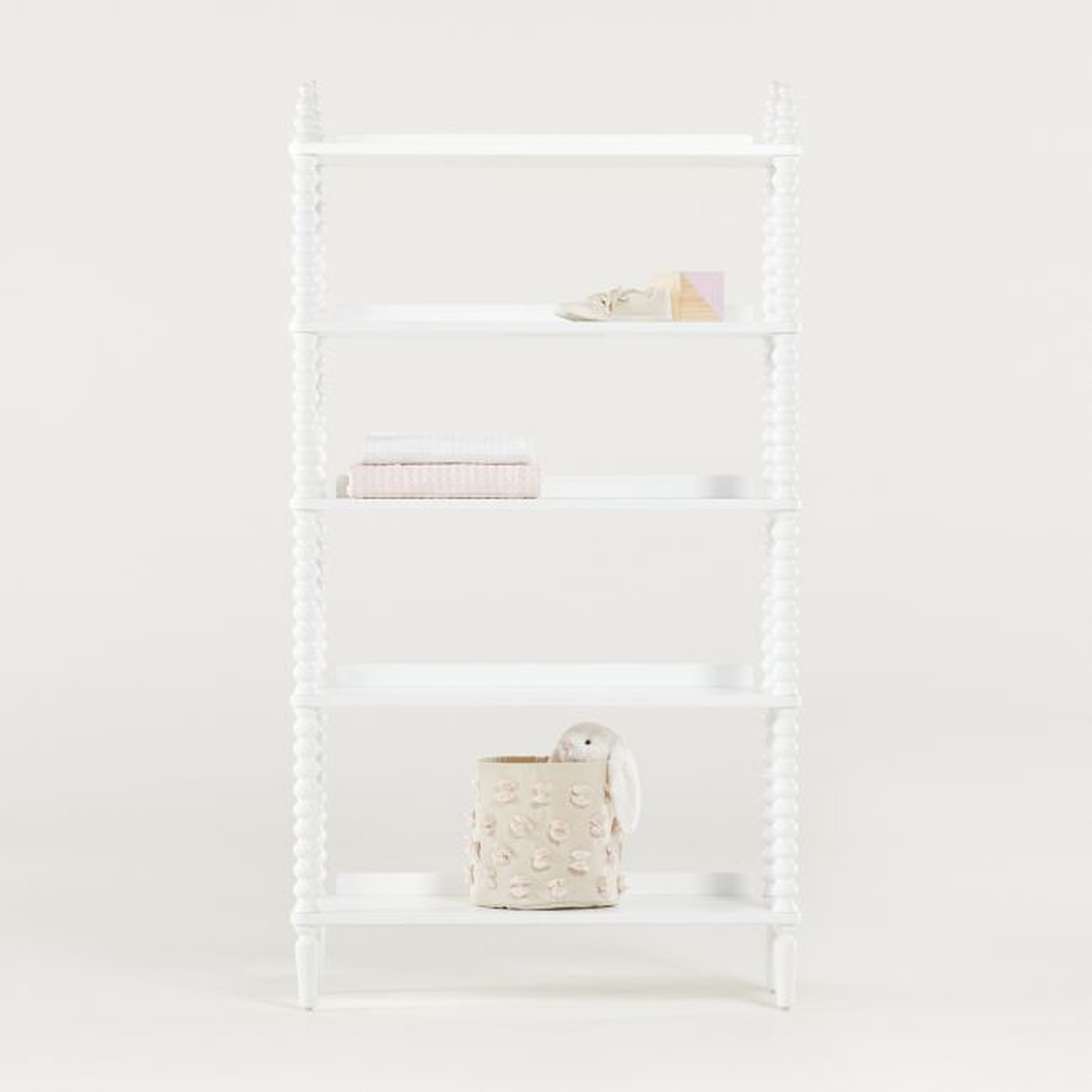 Jenny Lind White Bookcase - Crate and Barrel