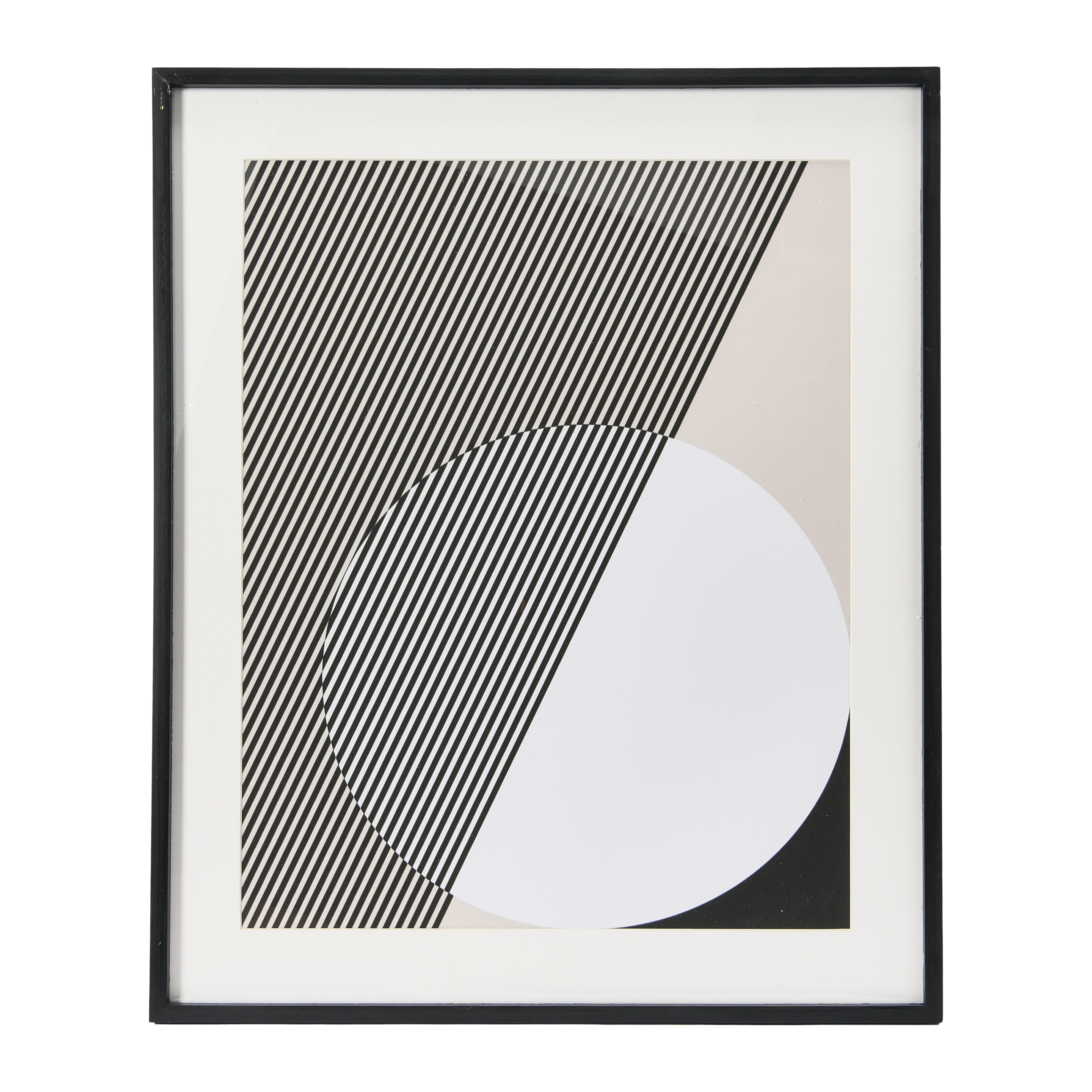 Abstract Deco Print with Wood Frame - Creative Co-Op