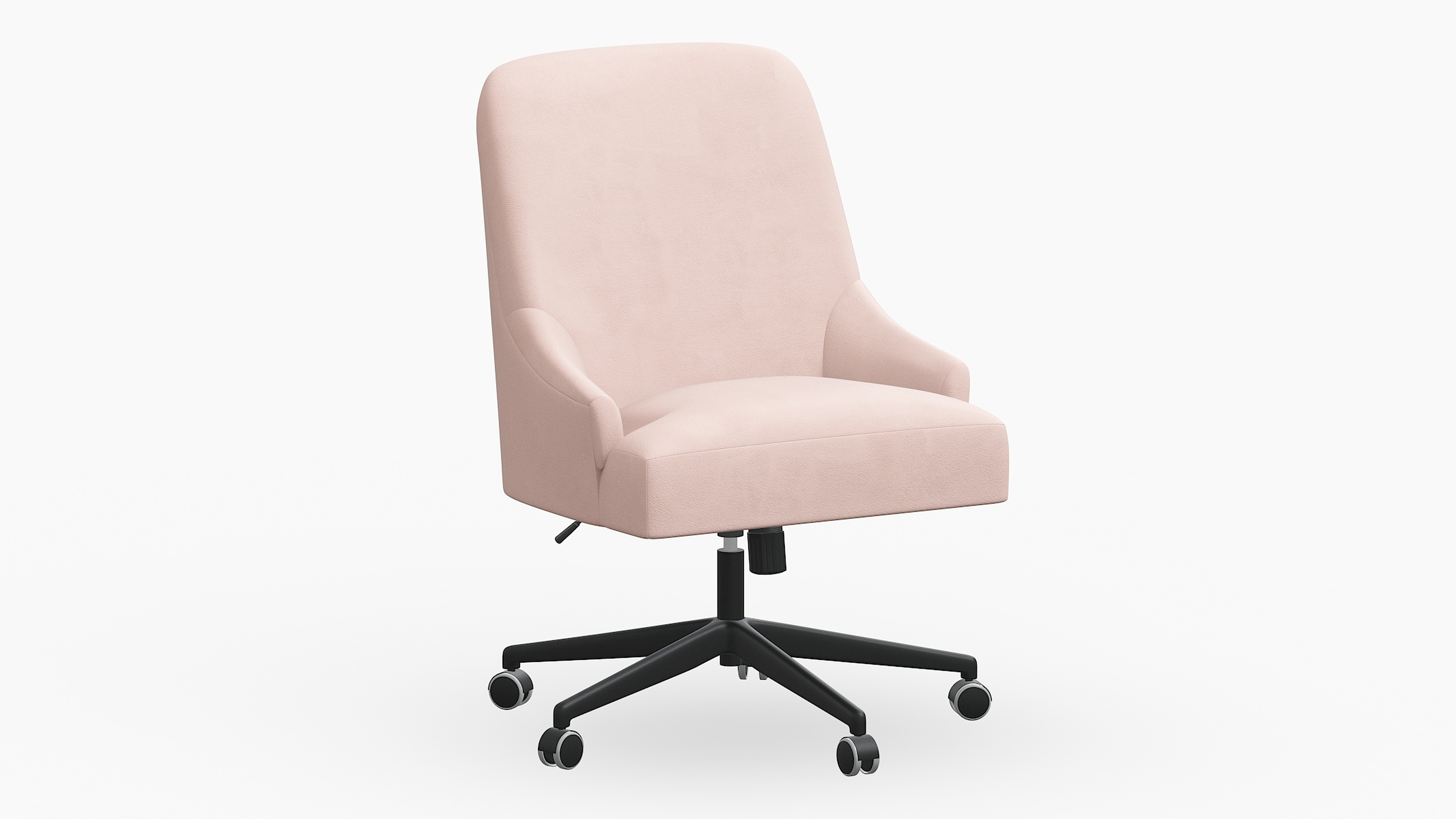 Traditional Task Chair, Blush Classic Velvet - The Inside