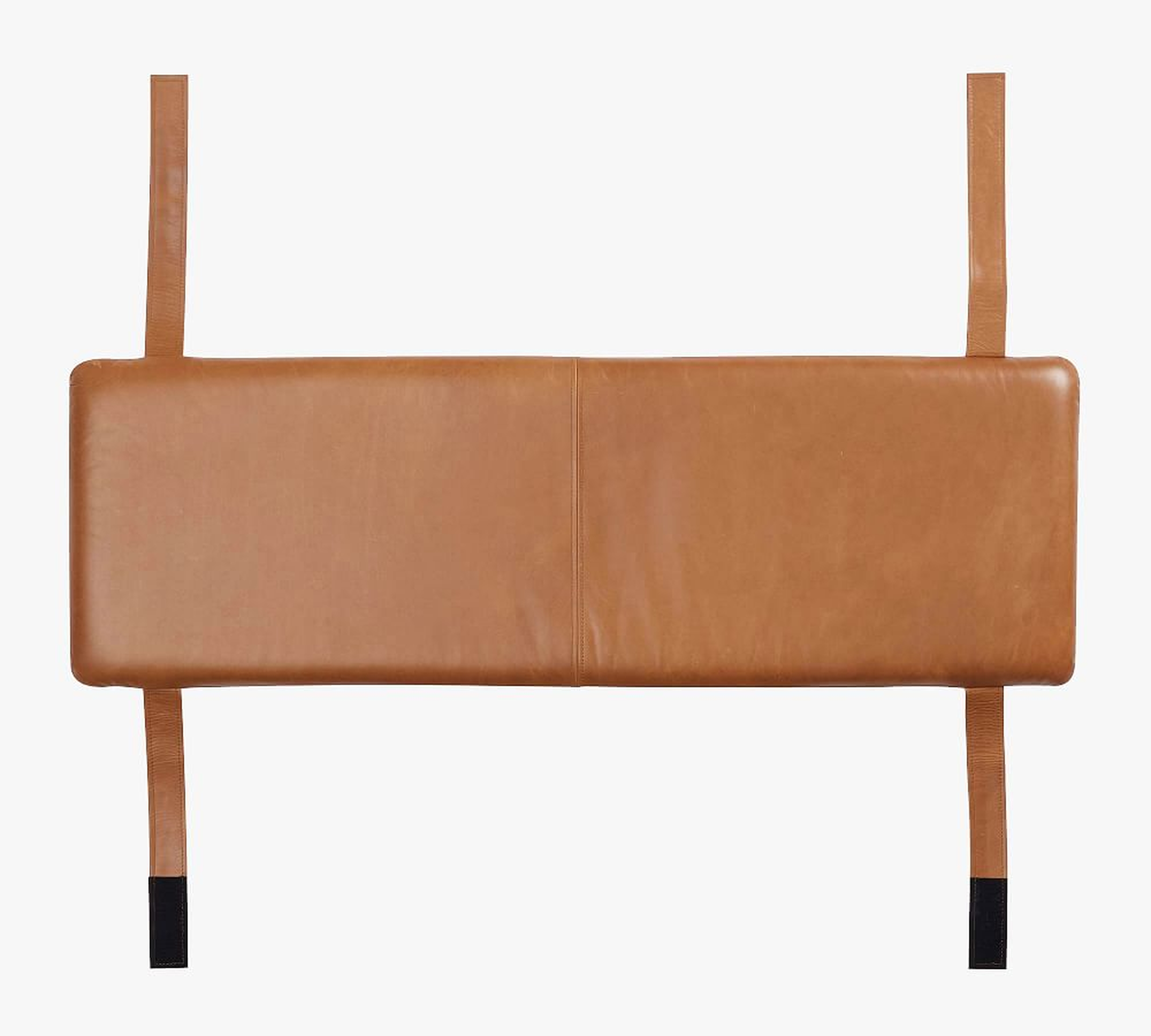 Malibu Leather Backless Bench Cushion, Caramel - Pottery Barn