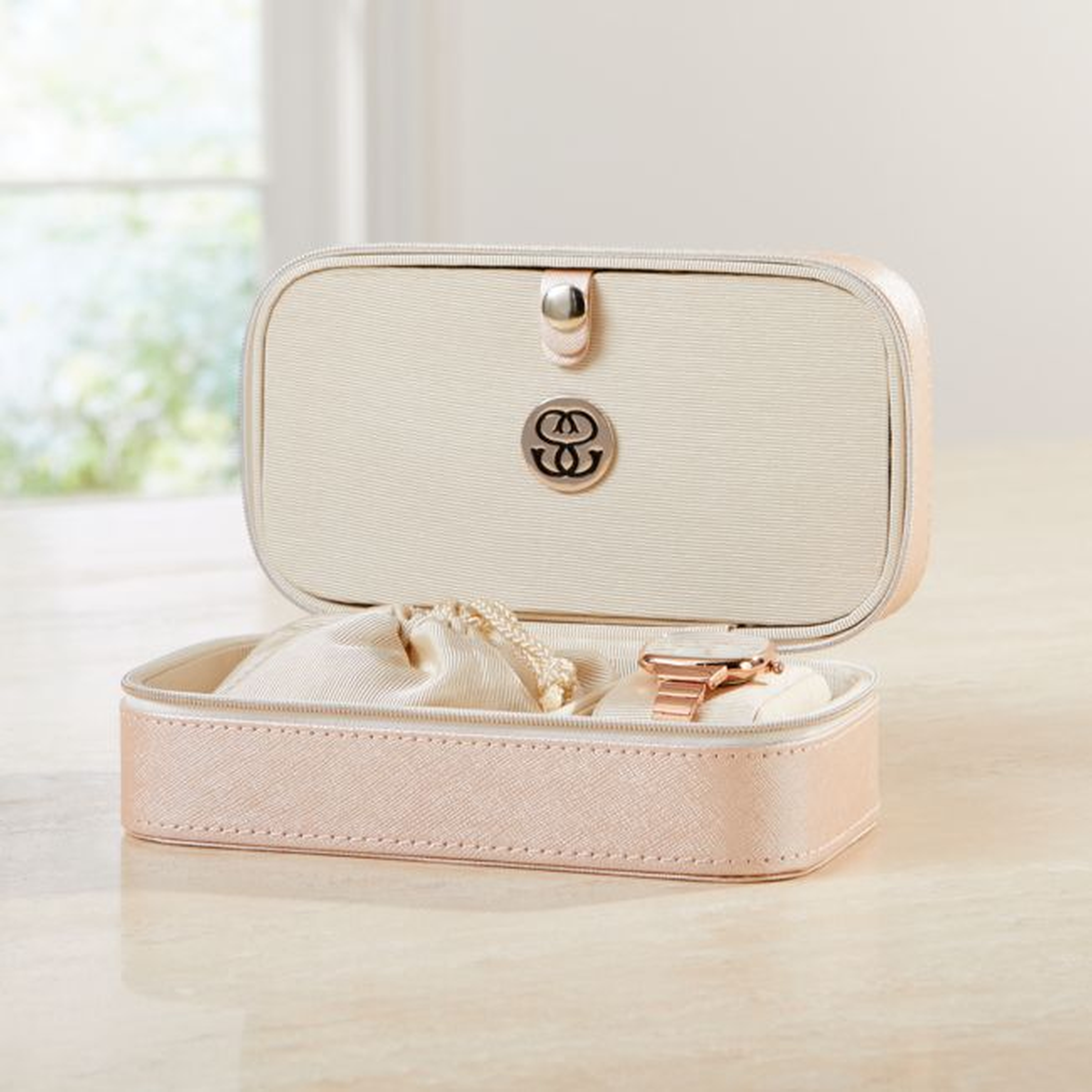 Agency Small Pale Pink Jewelry Box - Crate and Barrel