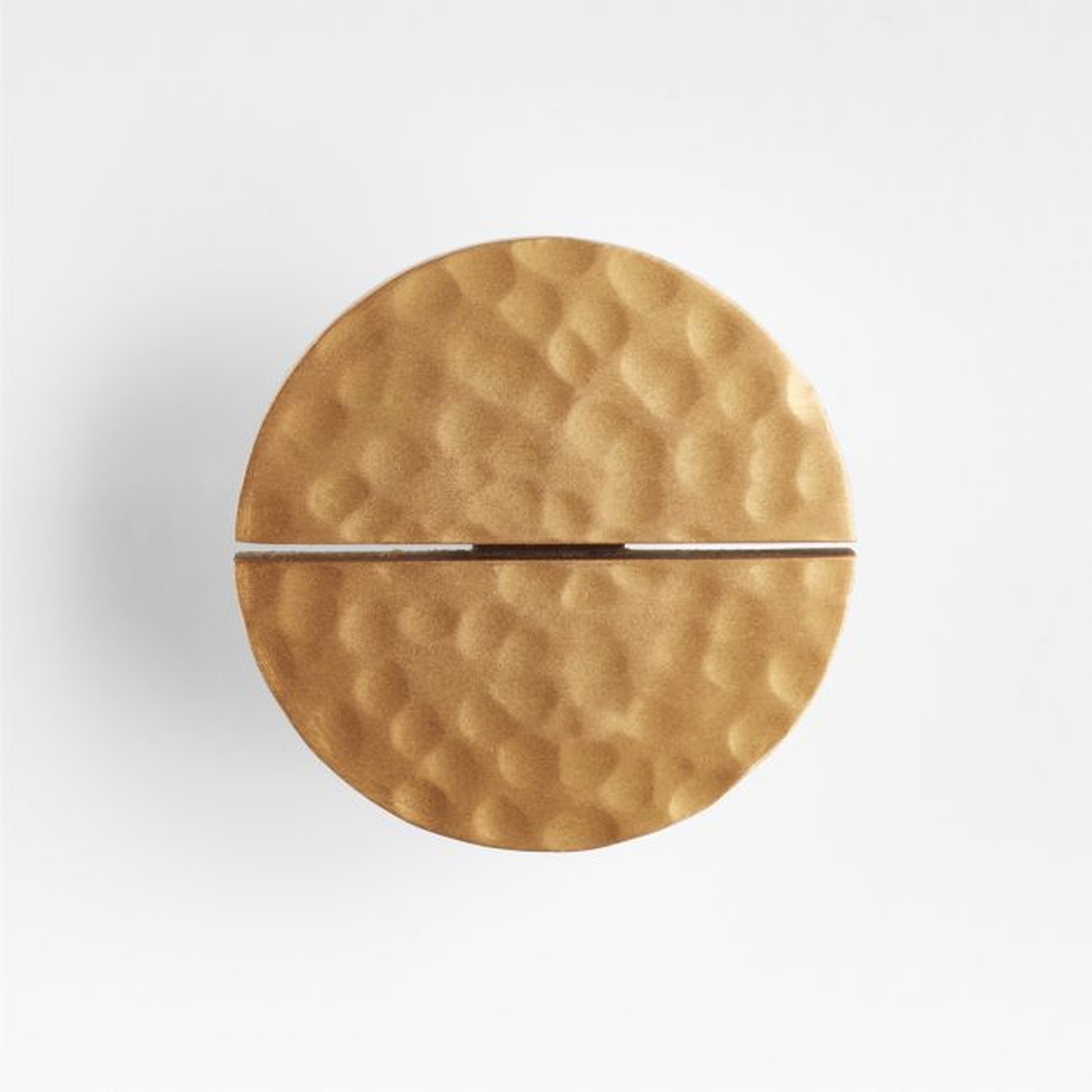 Hammered Brushed Brass Knob - Crate and Barrel