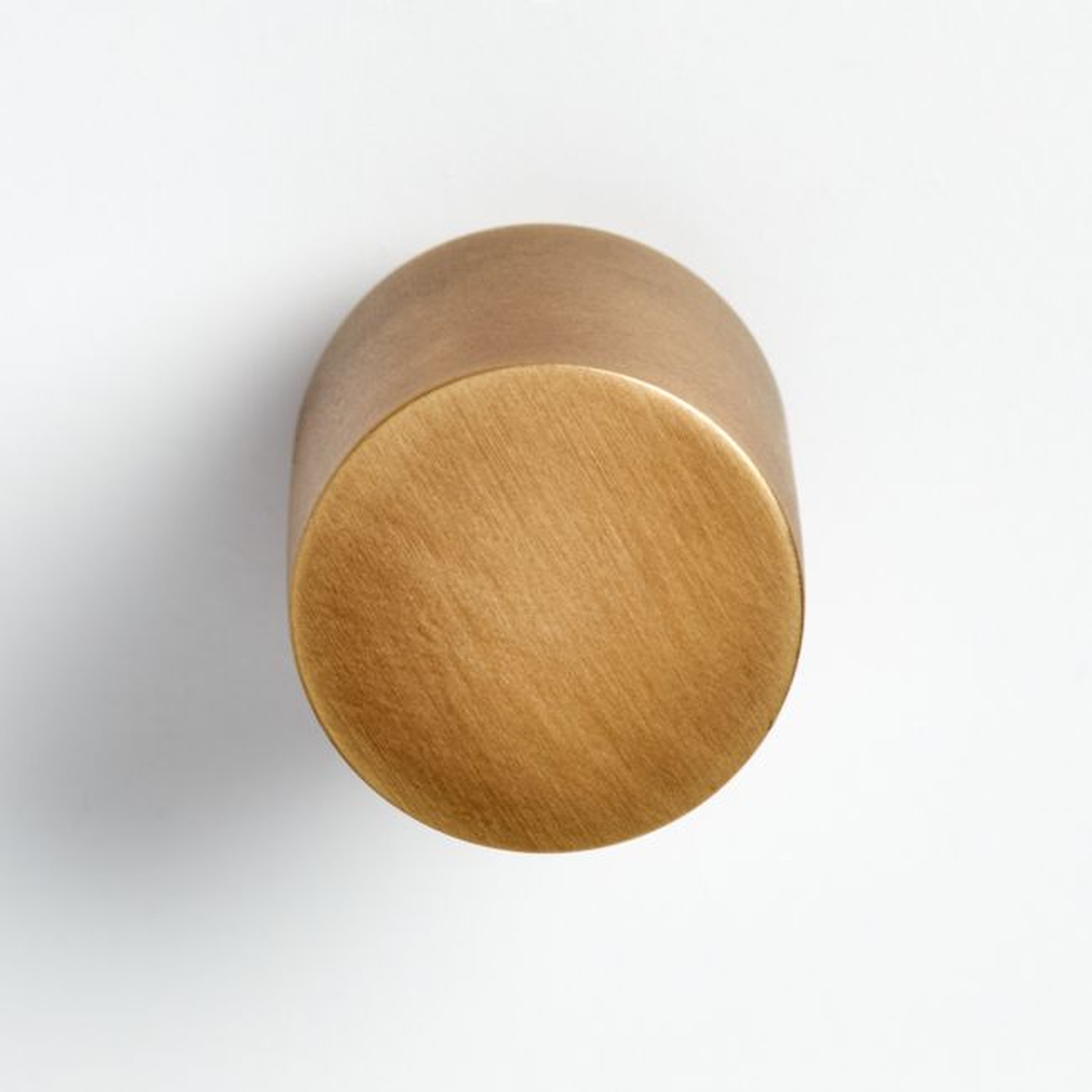 Round Antique Brass Knob - Crate and Barrel