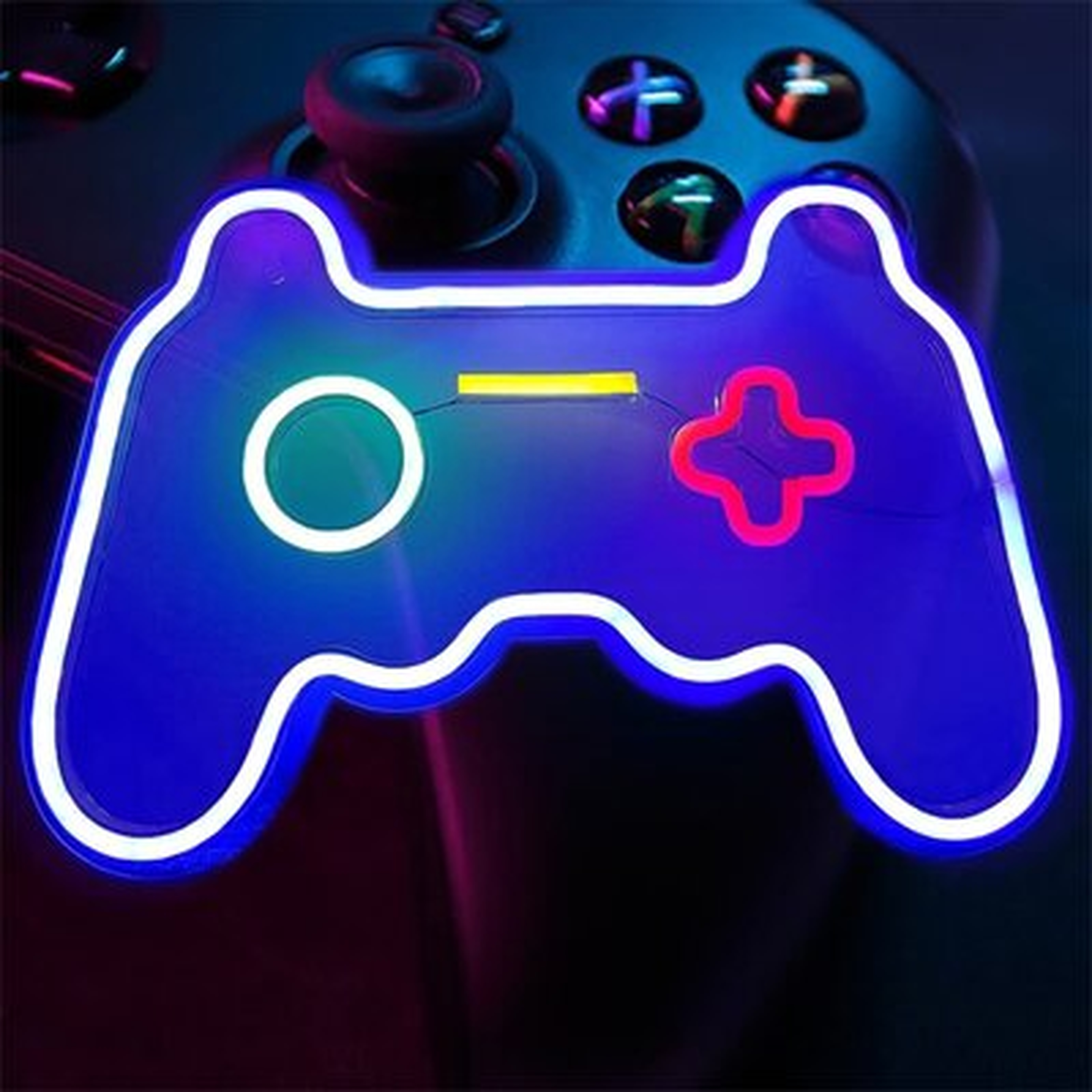 Shaped Neon Signs LED Neon Lights For Wall Decor 16"X 11" Bar Gaming Room Party Decoration,Game Controller USB Powered Switch Light Up Sign Cool Gamer Gifts For Teen Boy Children - Wayfair