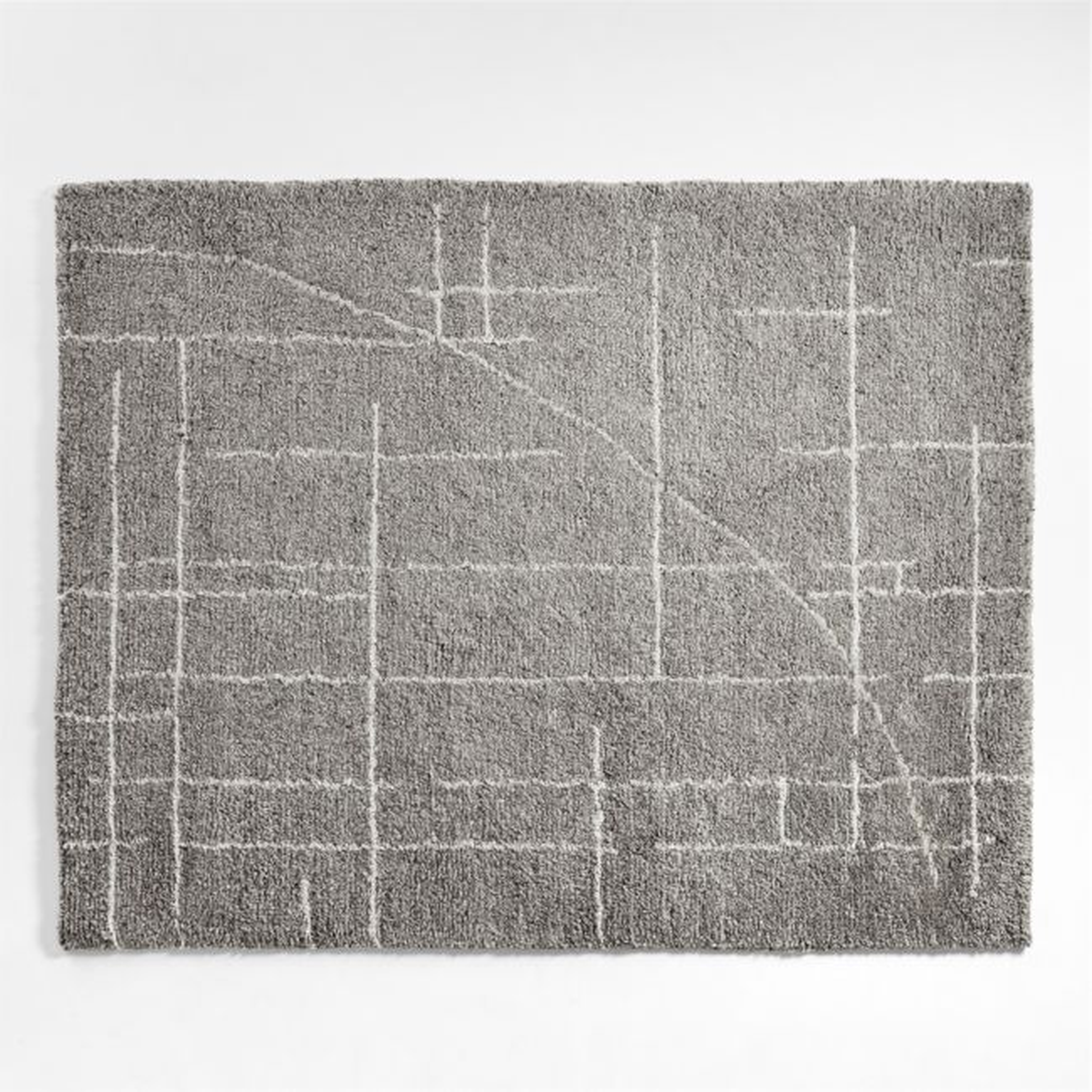 Rivinias Grey Shag Abstract Area Rug 8'x10' - Crate and Barrel