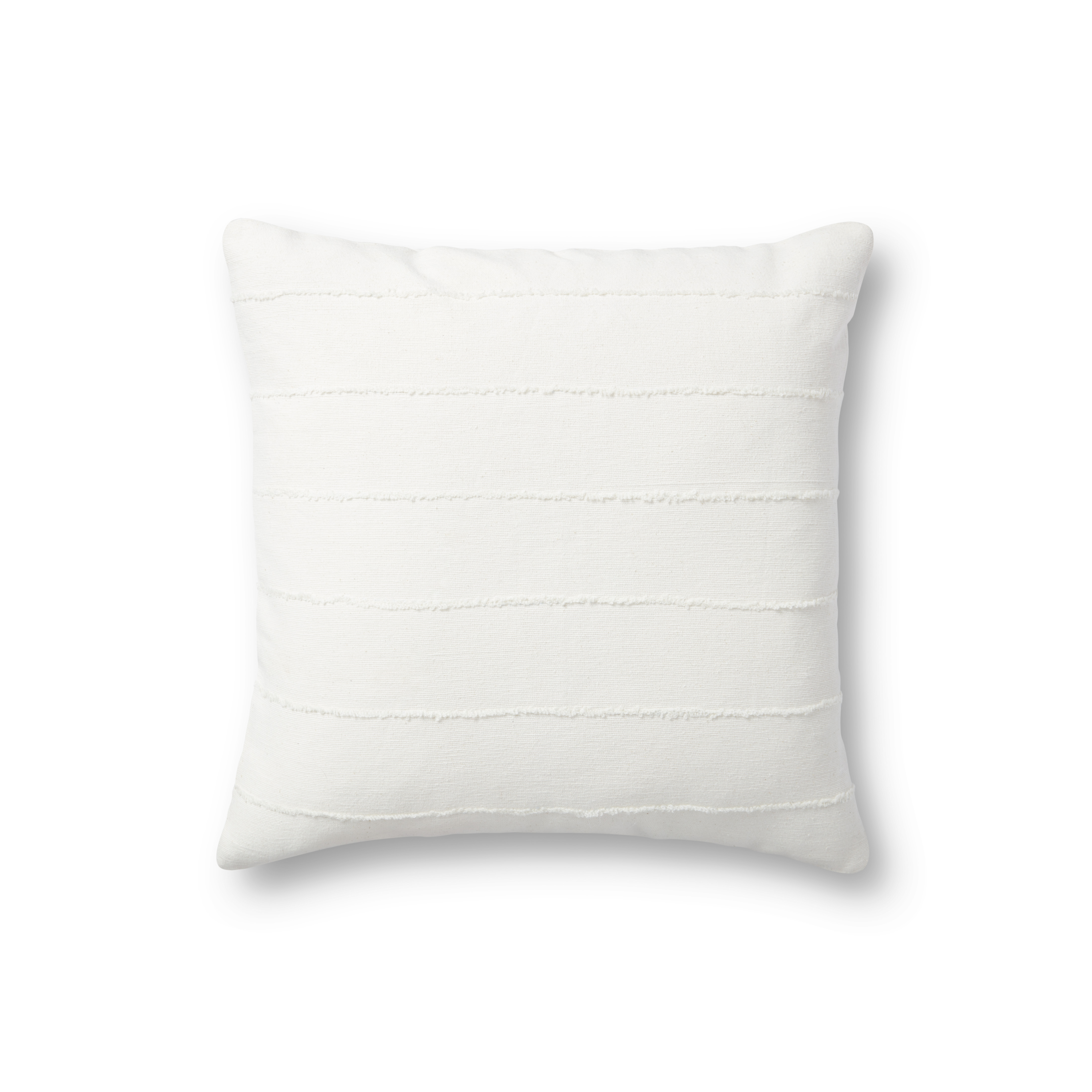 PJS0013 Ivory 18'' x 18'' Cover w/Poly - Loloi Rugs