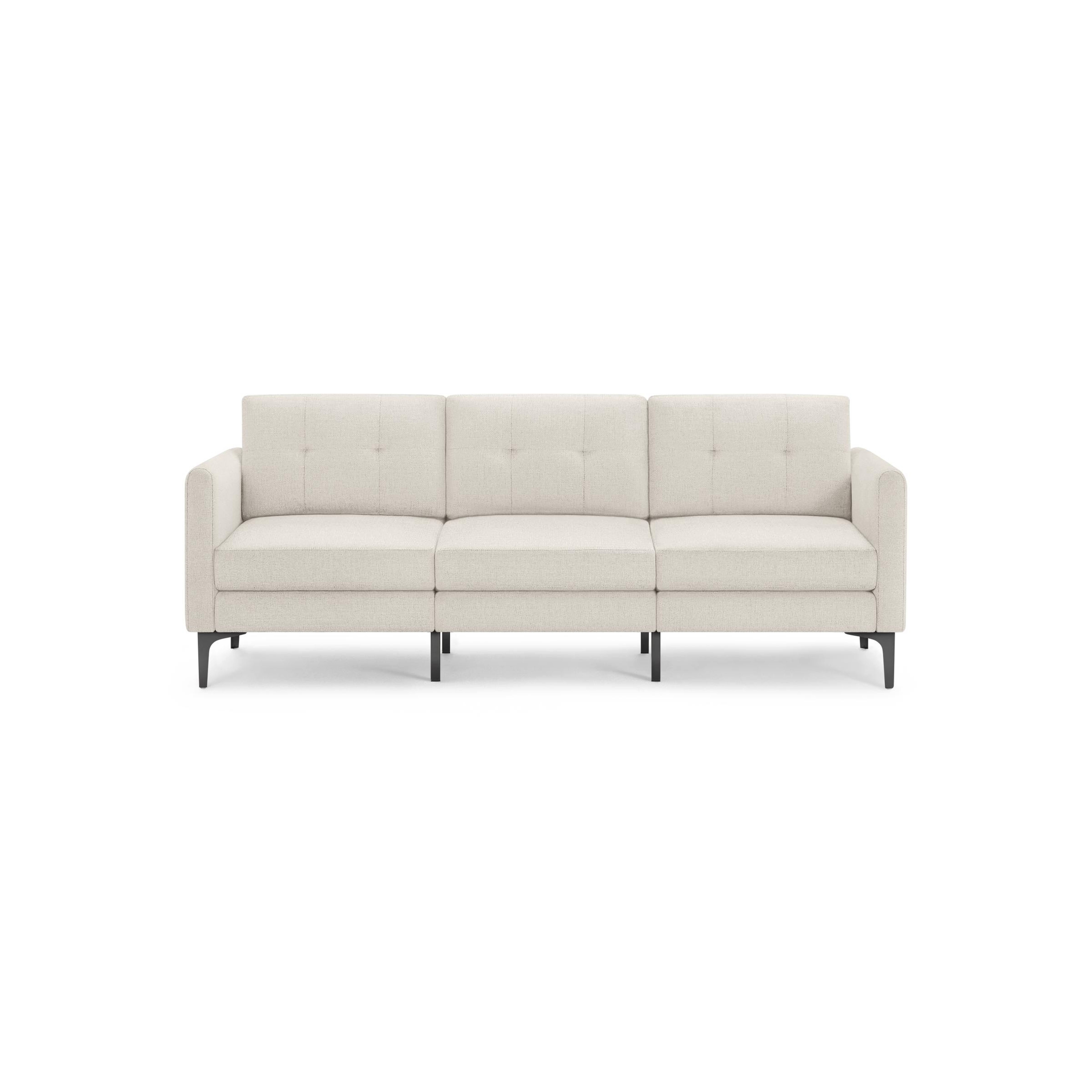Nomad Sofa - Ivory - Performance Basketweave / Black - Metal / Arch - Burrow