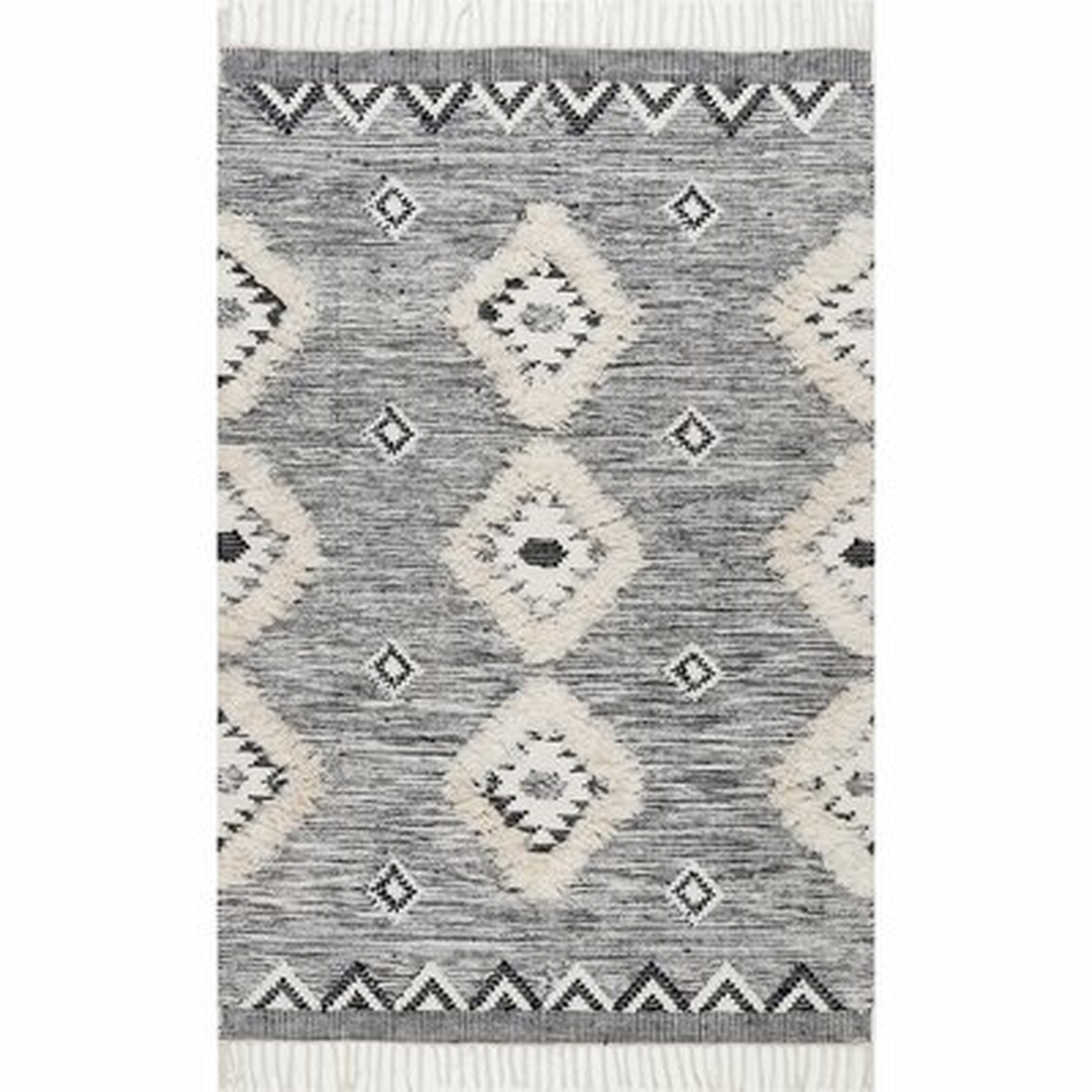 Cawley Hand-Knotted Wool Gray Area Rug - Wayfair