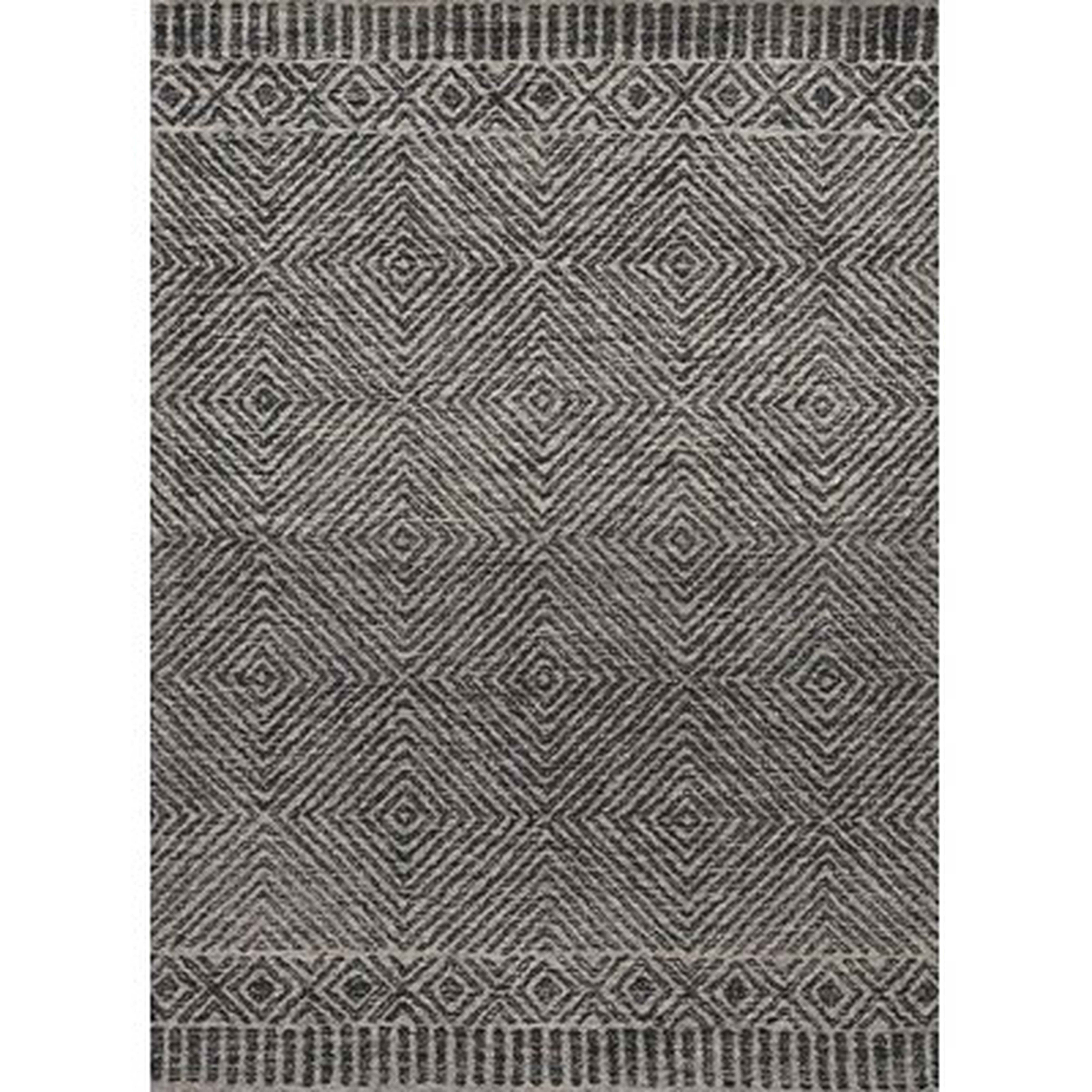 Aijah Geometric Hand Tufted Wool Gray Area Rug - Wayfair