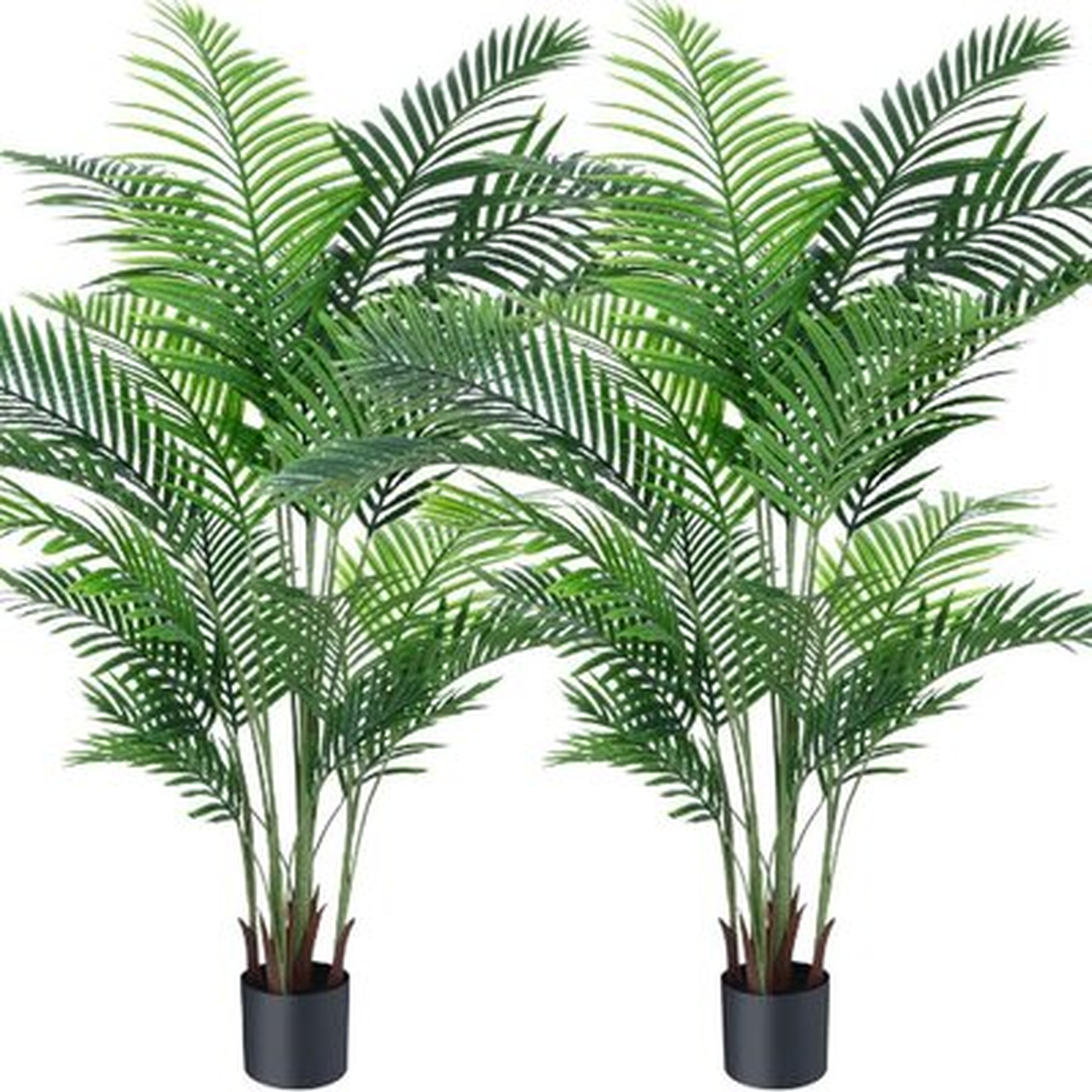 Artificial Areca Palm Plant 6 Feet Fake Palm Tree With 20 Trunks Faux Tree For Indoor Outdoor Modern Decoration Feaux Dypsis Lutescens Plants In Pot For Home Housewarming Gift,2 Pack - Wayfair