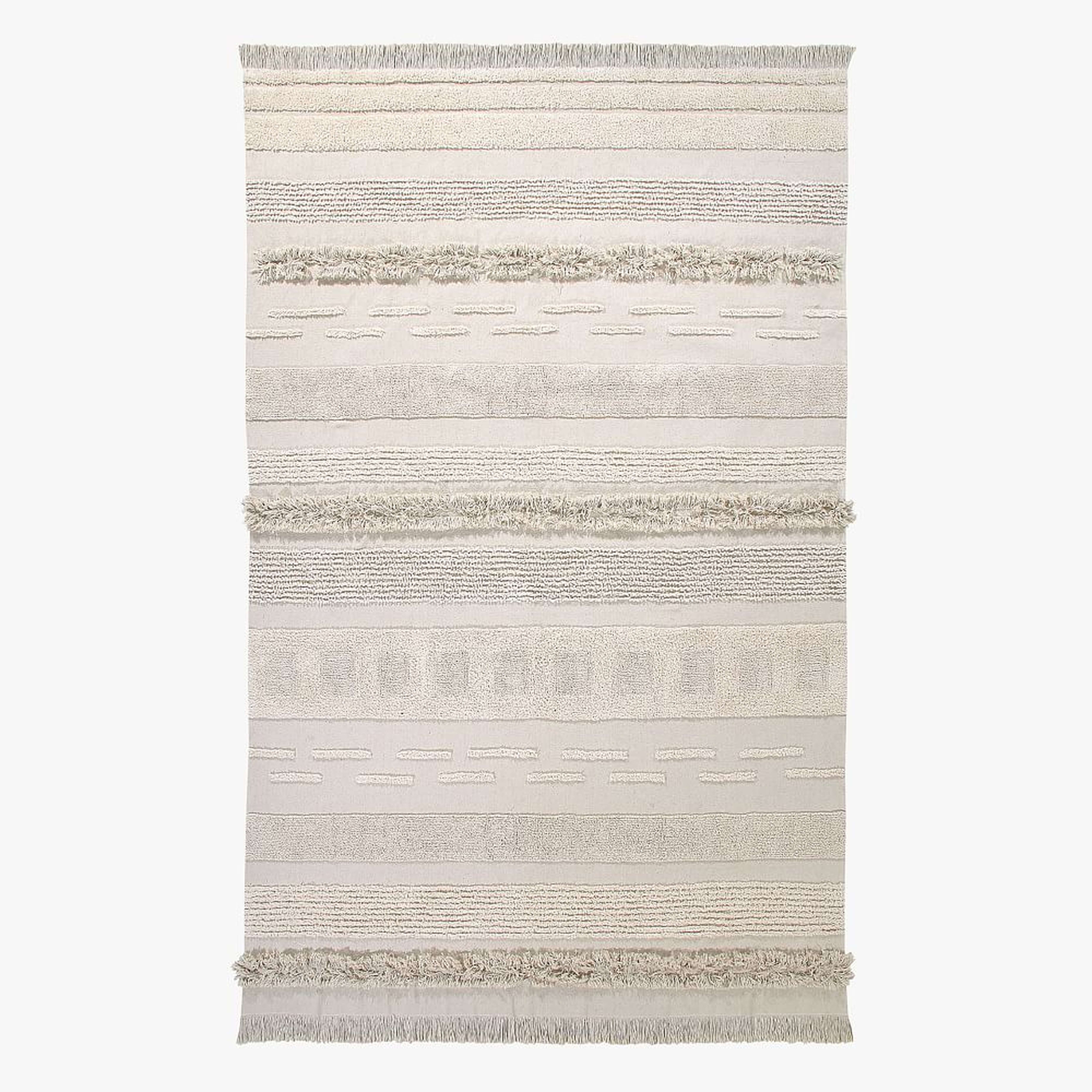 Airy Cotton Tufted Washable Rug, 6.7'x9.10', Natural - Pottery Barn Teen