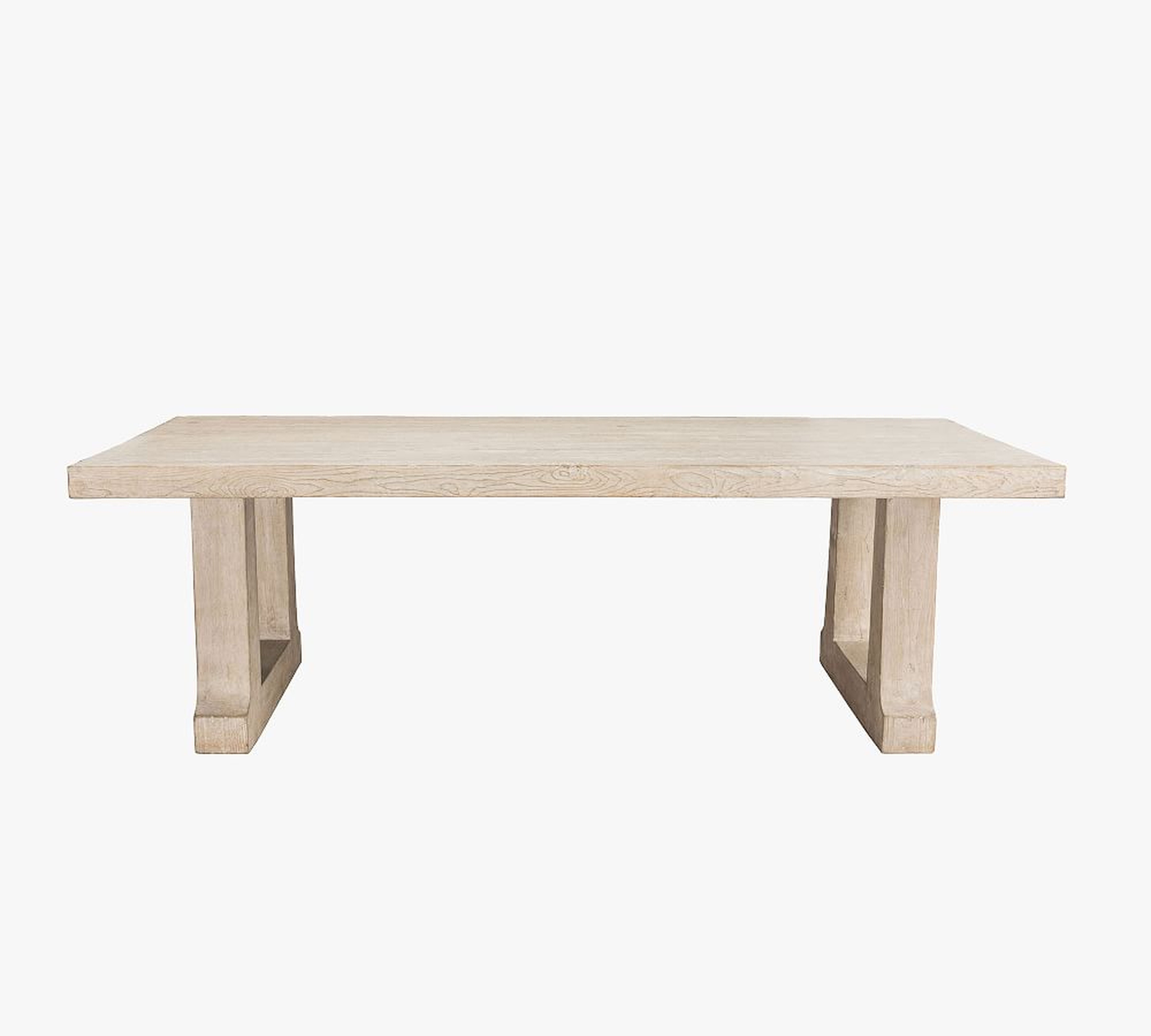 Oswald Dining Table, Natural White, 94"L - Pottery Barn