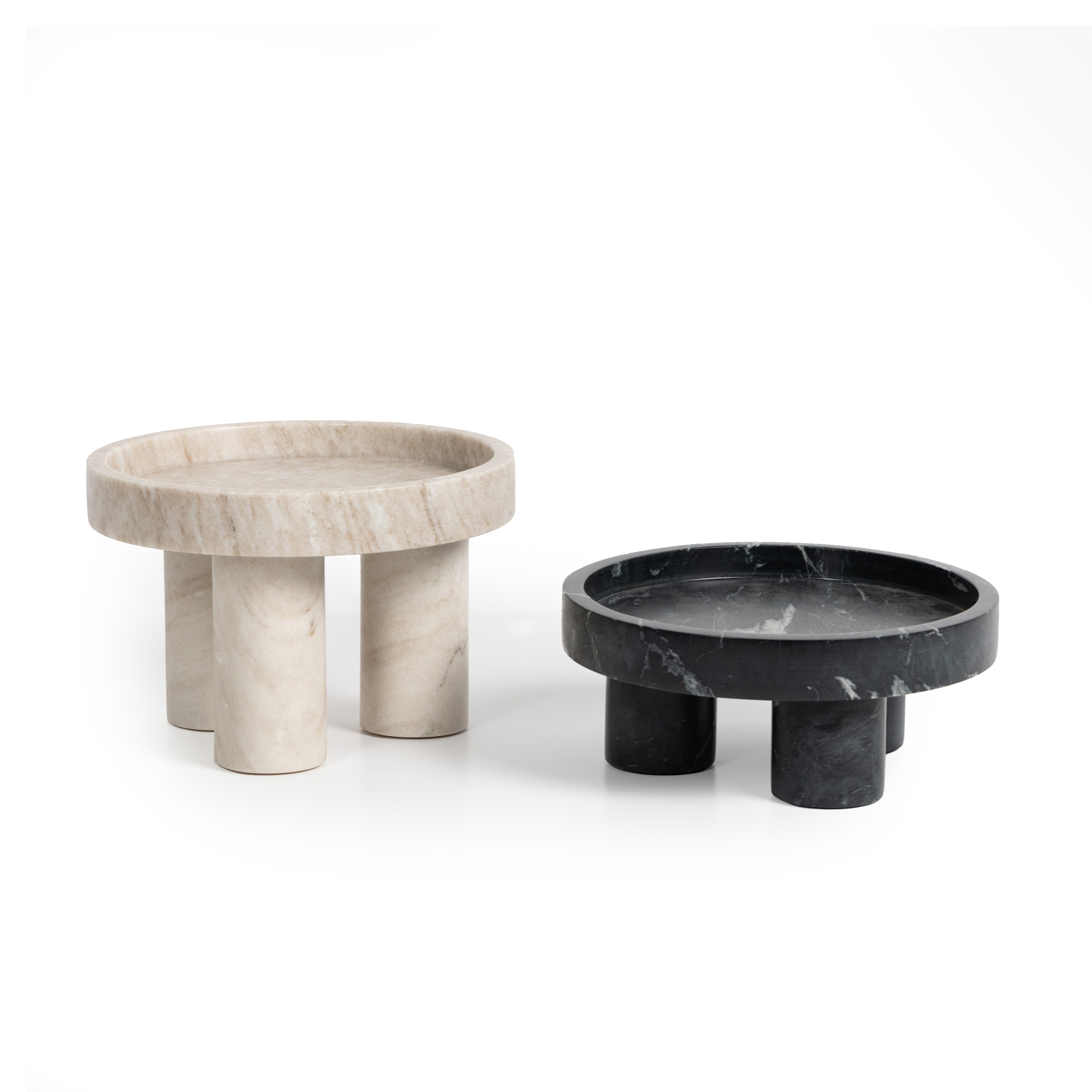 Kanto Bowls,set Of 2-Polished Black - Four Hands