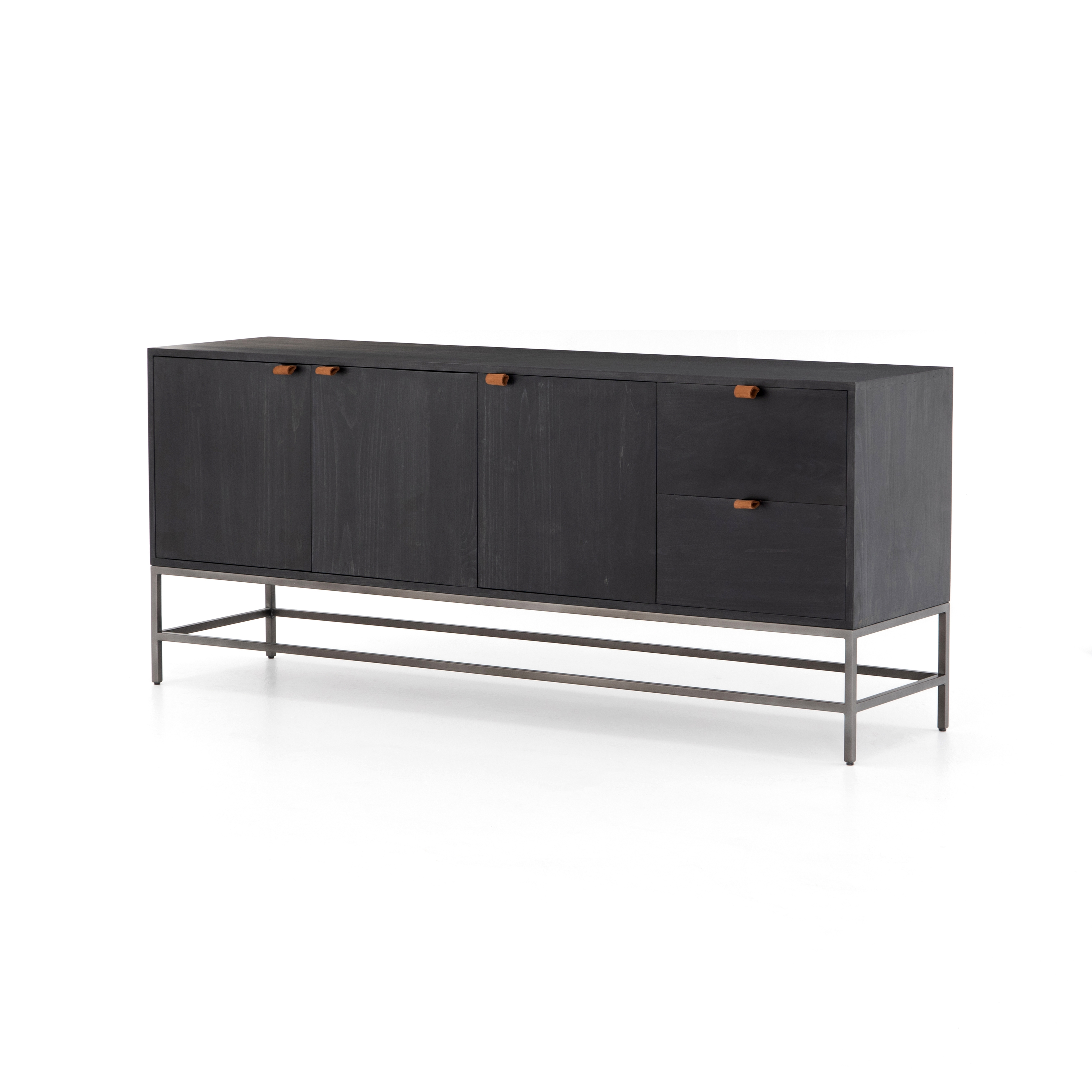 Trey Sideboard-Black Wash Poplar - Four Hands