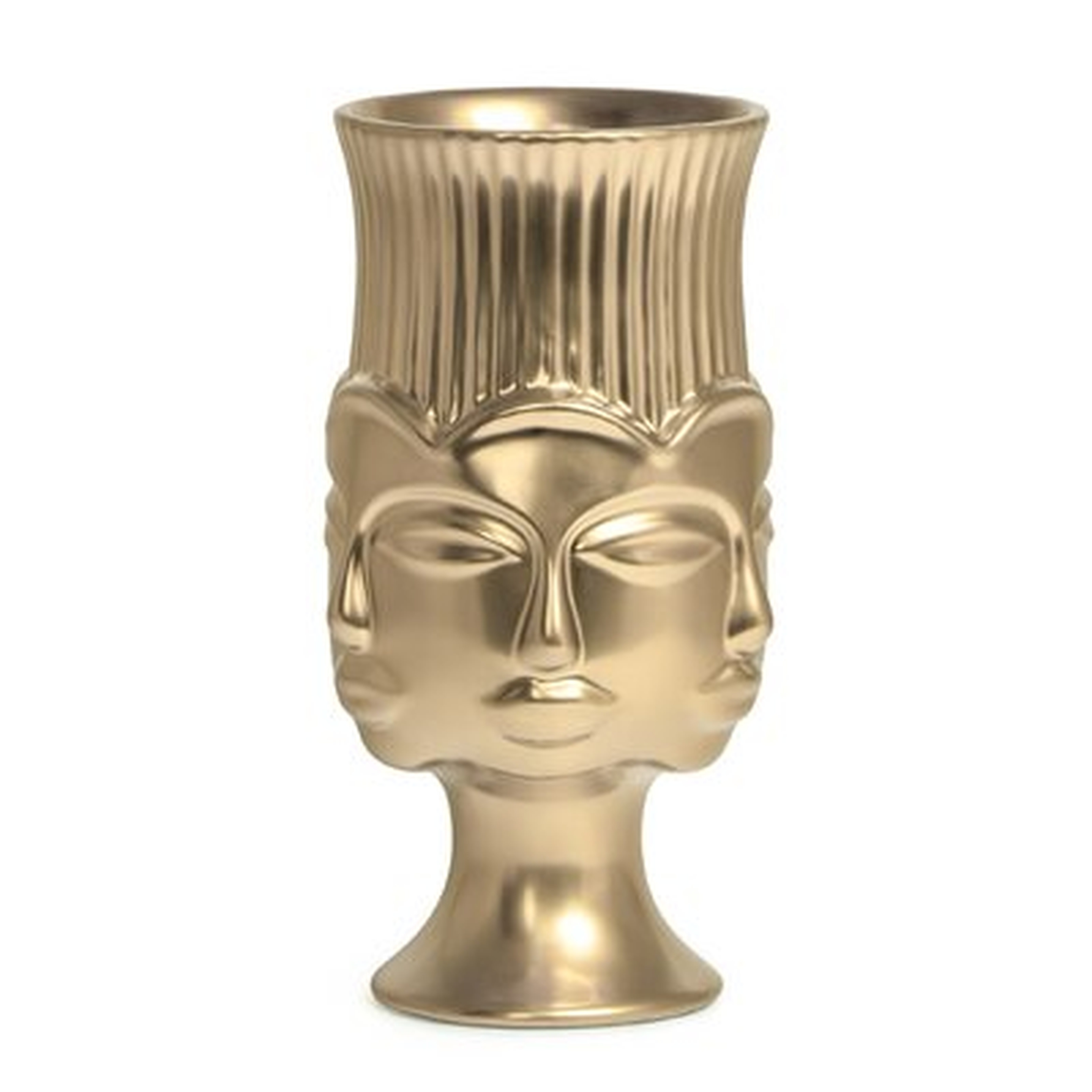 Niobrara Gold Indoor / Outdoor Porcelain Table Vase - Wayfair