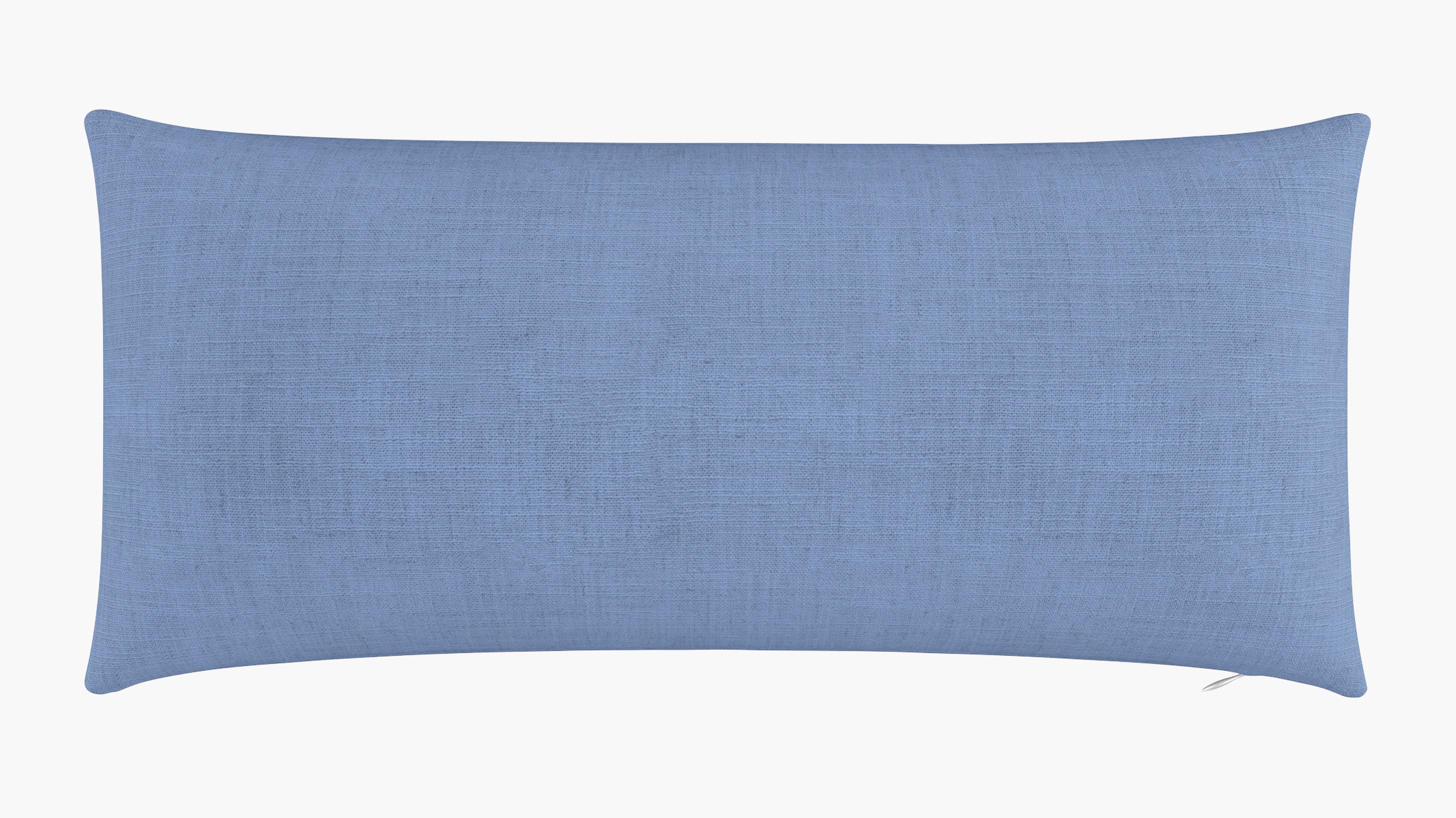 Throw Pillow 14" x 30", French Blue Linen, 14" x 30" - The Inside