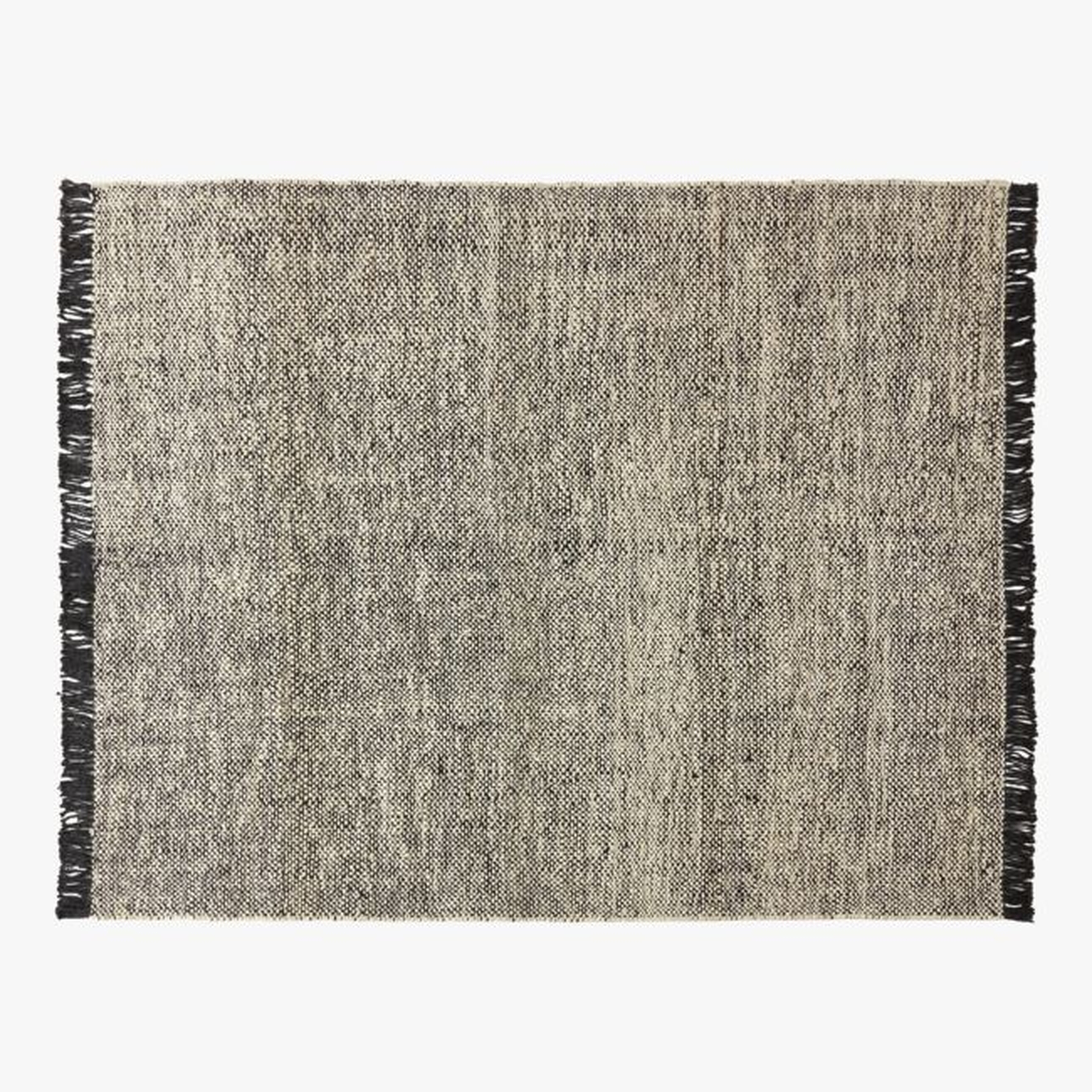 Leno Handwoven Black and White Jute Area Rug 8'x10' - CB2