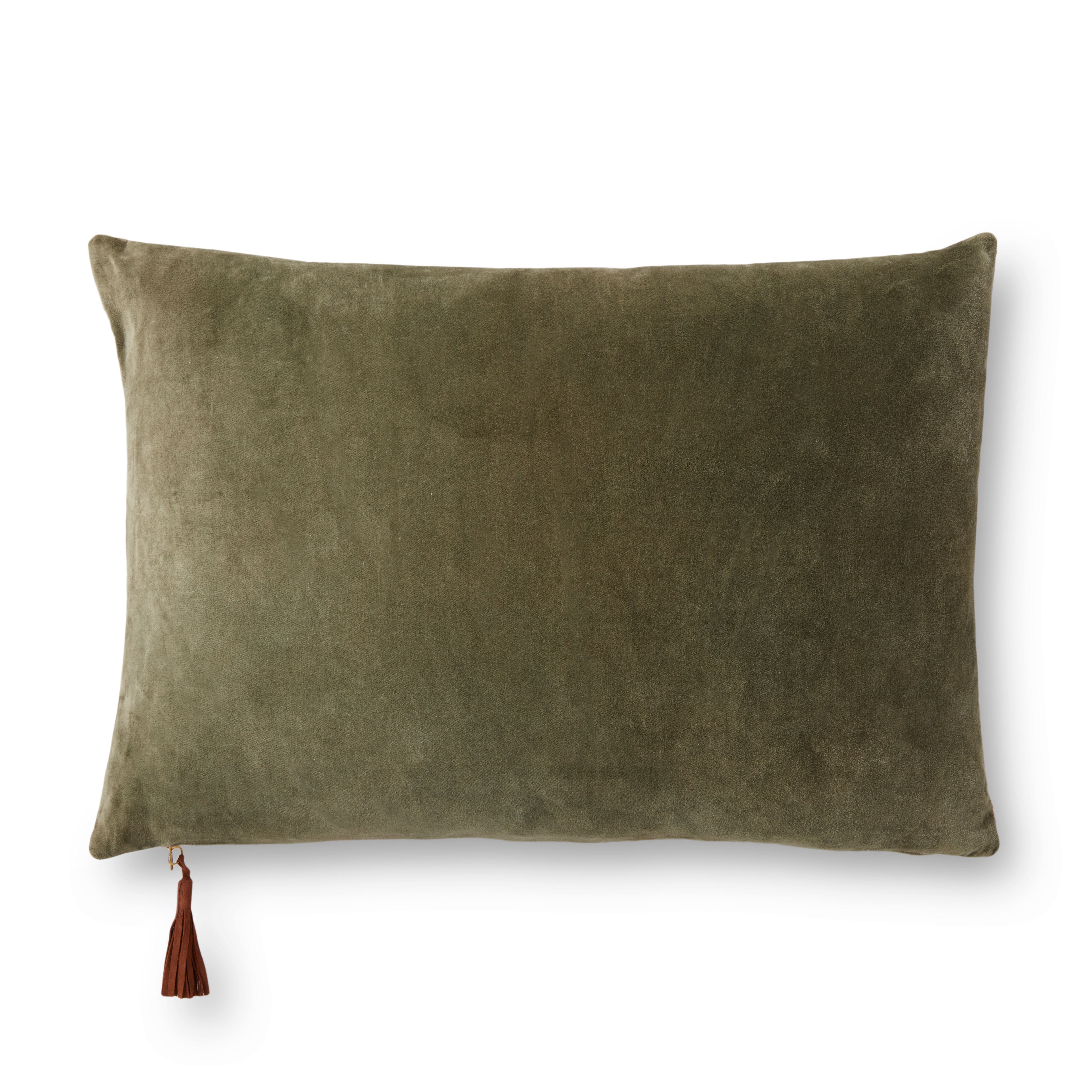 PILLOWS PMH1153 MOSS / BEIGE 16" x 26" Cover w/Poly - Magnolia Home by Joana Gaines Crafted by Loloi Rugs