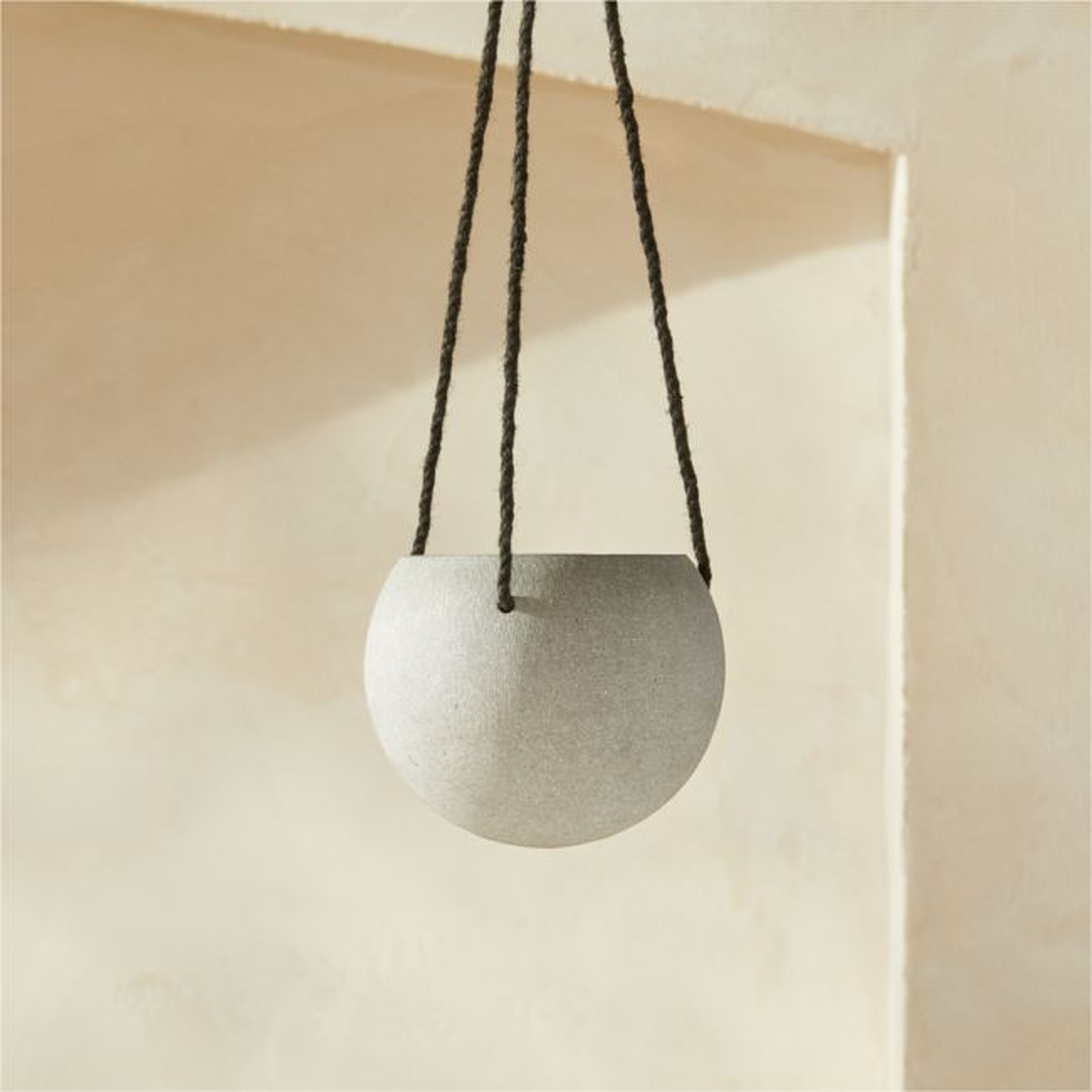 Orb Hanging Planter, White, Small - CB2