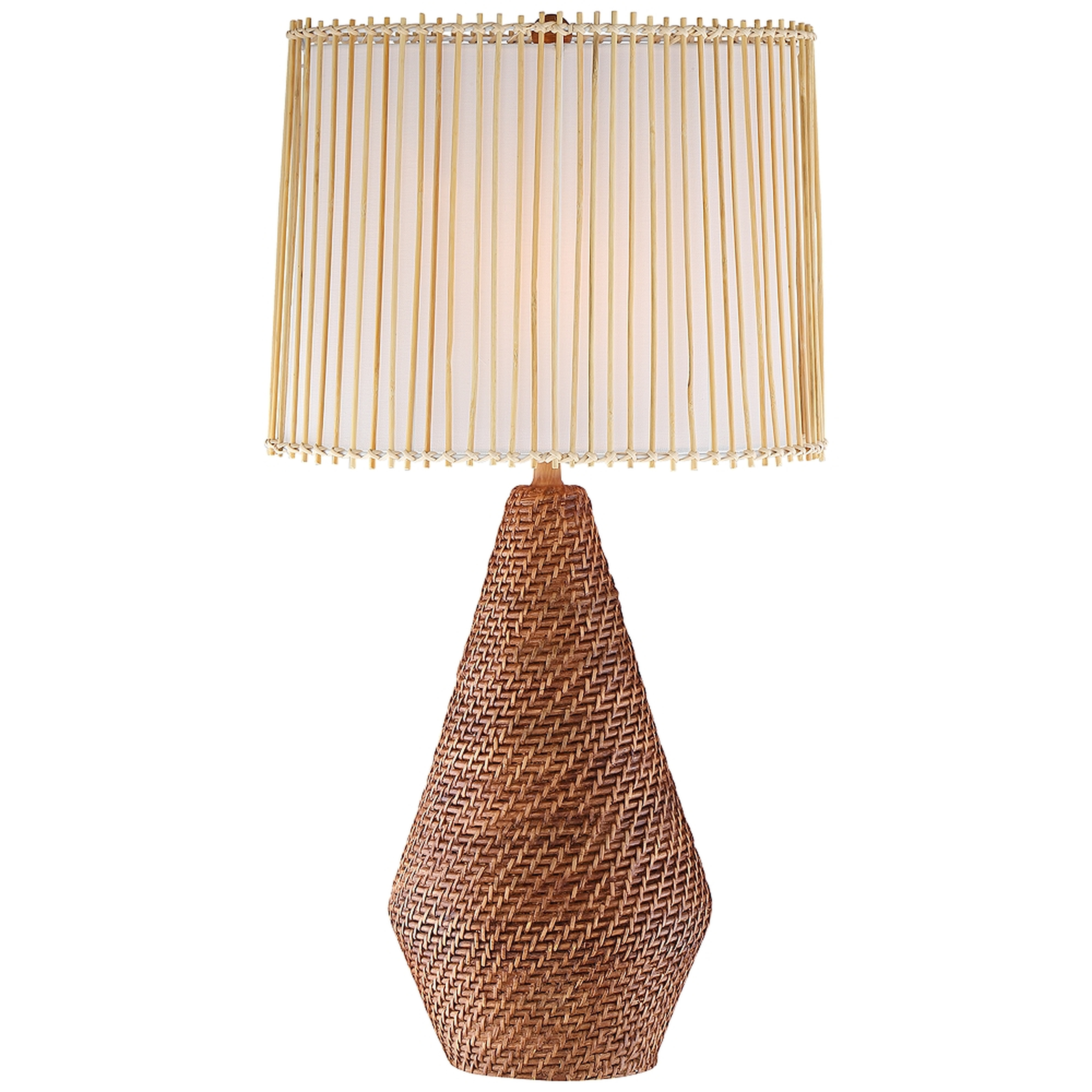 Bali Brown Rattan Table Lamp - Style # 79D63 - Lamps Plus