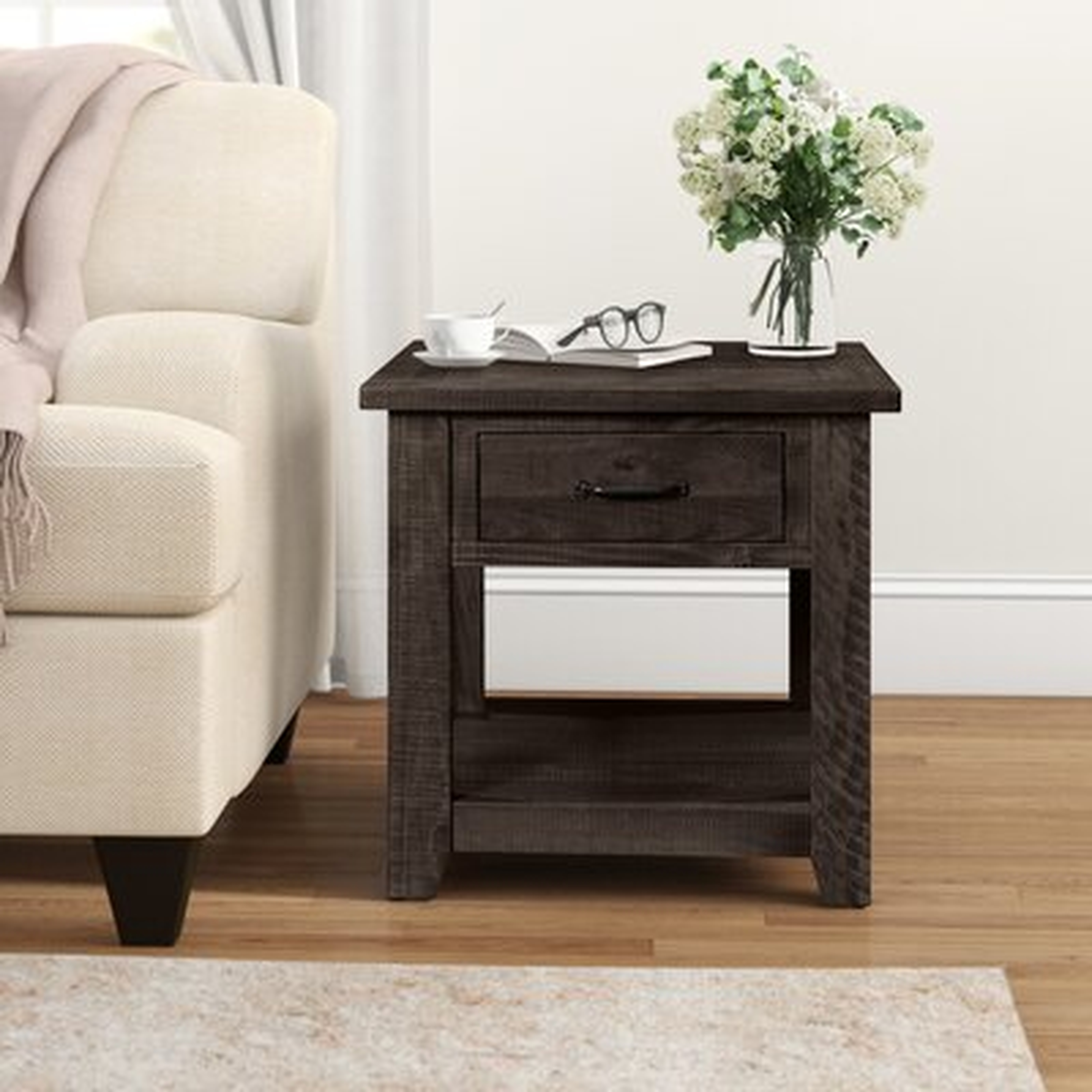 Soham Solid Wood End Table with Storage - Birch Lane