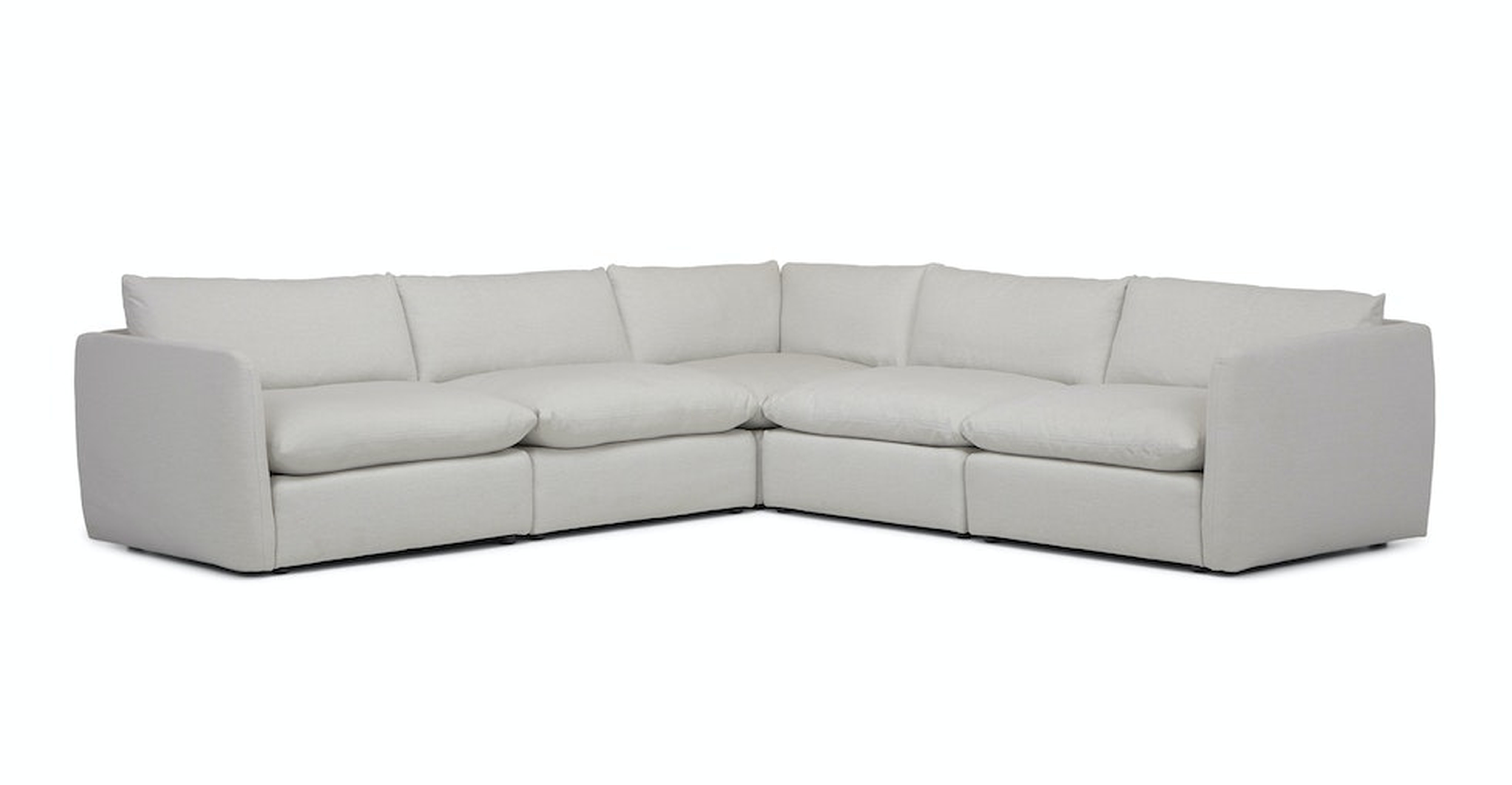 Leigh 126" Modular Corner Sectional - Silver Ivory - Article