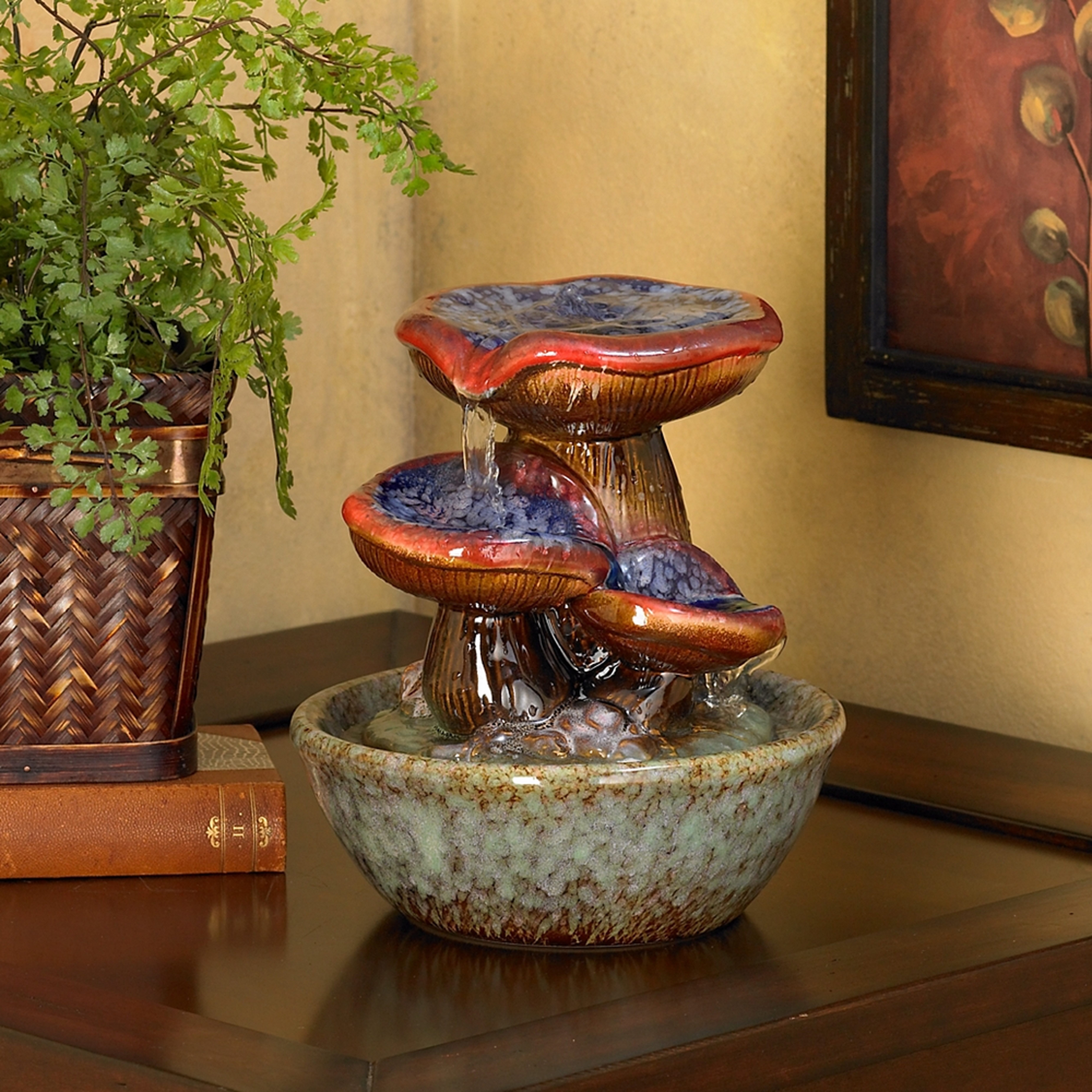 Toadstool 9 1/4" High Three Tier Tabletop Fountain - Style # 56907 - Lamps Plus