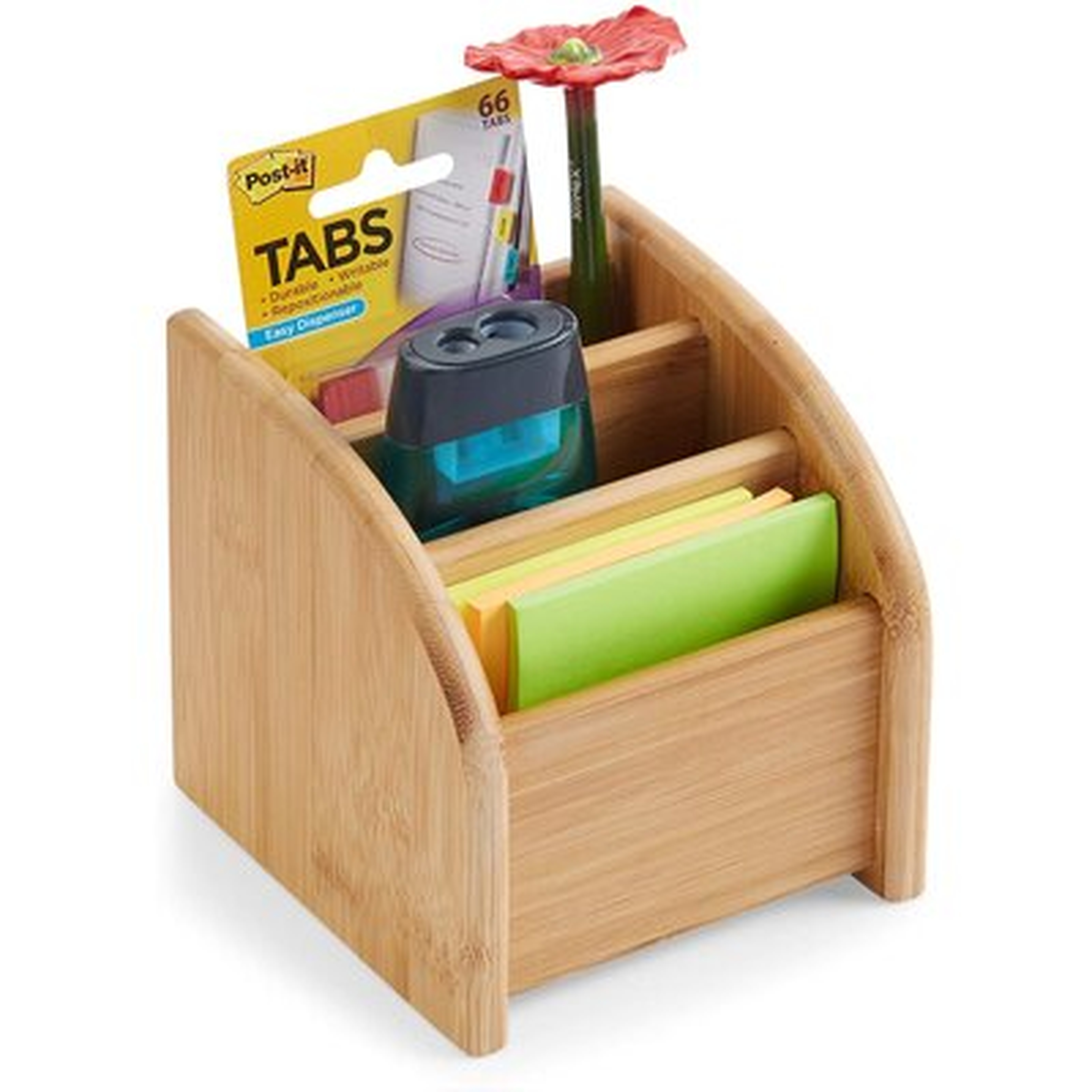 Desk Organizer 3 Tier Bamboo Mini Desk Storage For Office Supplies, Toiletries, Crafts, Great For Desk, Vanity, Tabletop In Home Or Office Makeup Organizer By: Inbox Zero - Wayfair