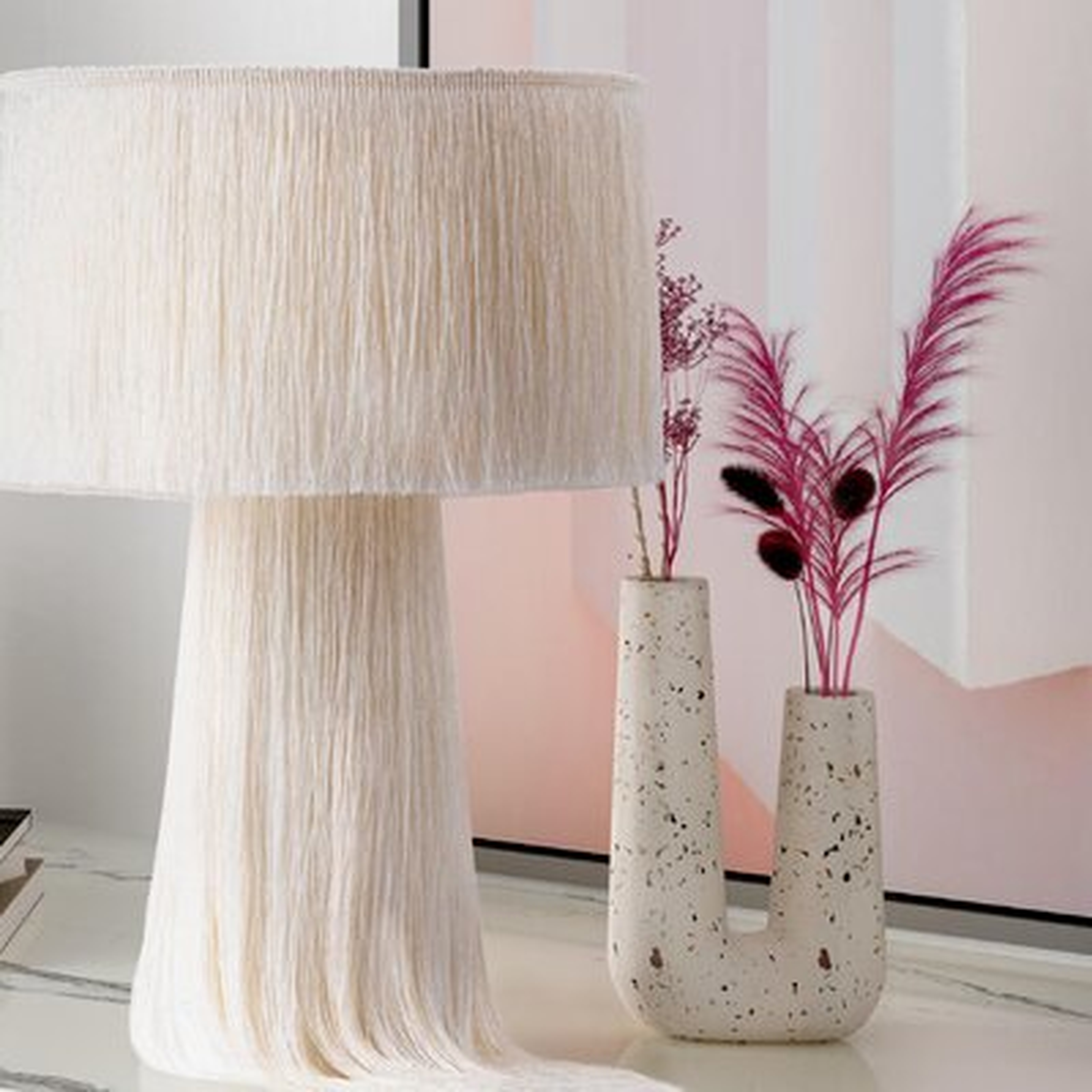 Bauer White 7.8" Concrete Table Vase - Wayfair
