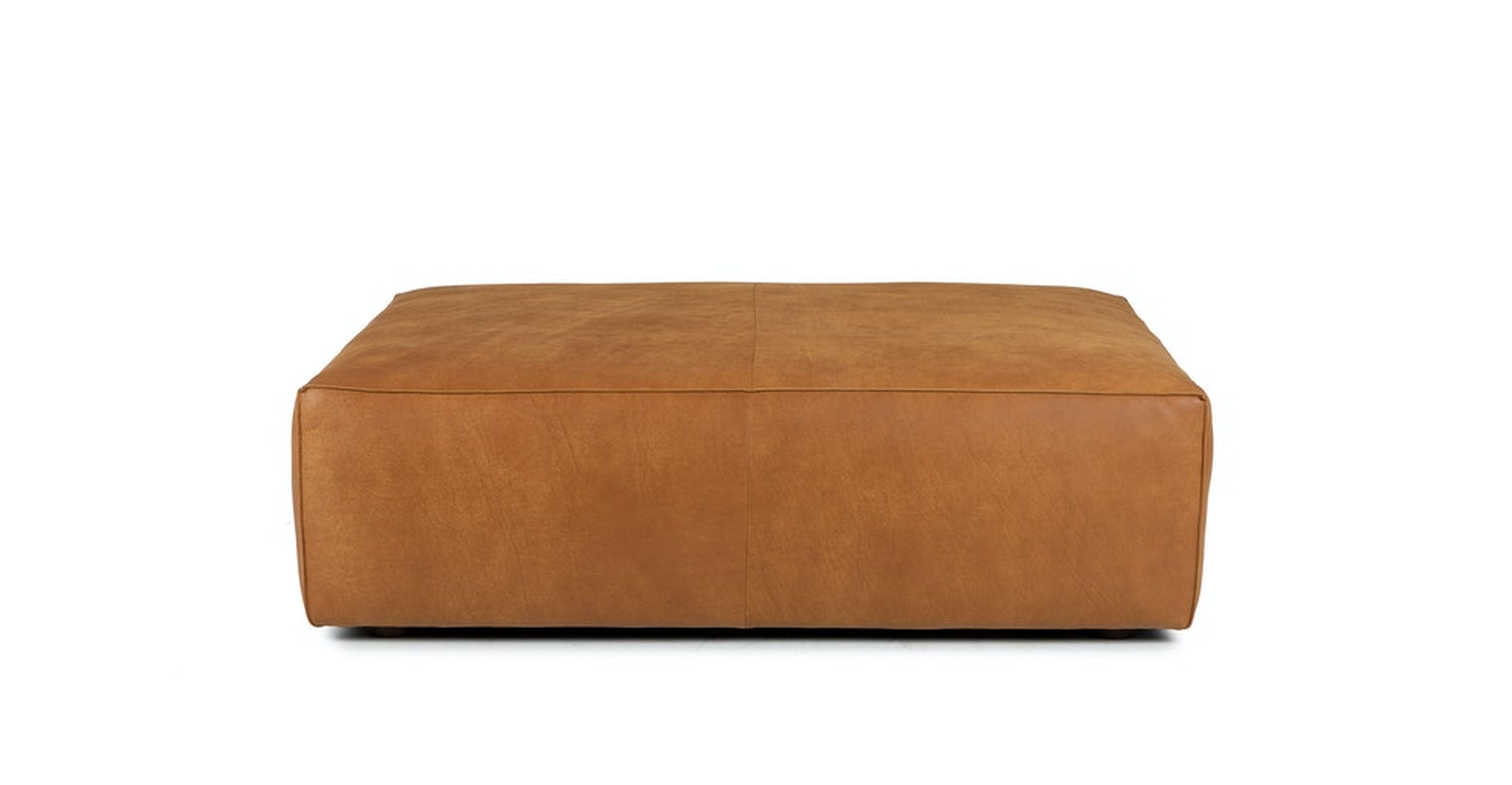Cigar 47" Leather Ottoman - Rawhide Tan - Article