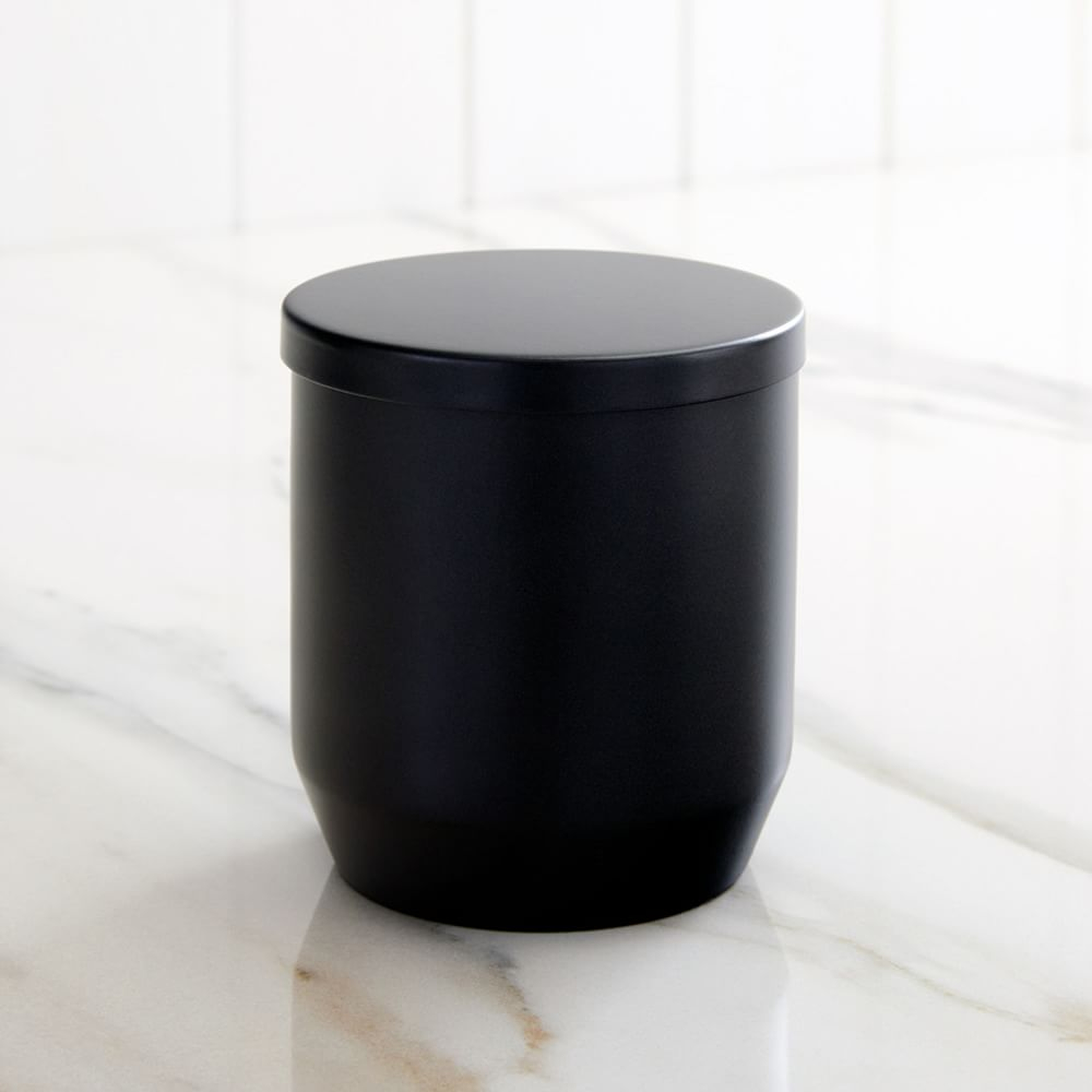 Caspian Bath Accessories, Canister with Lid, Stainless Steel, Dark Bronze - West Elm