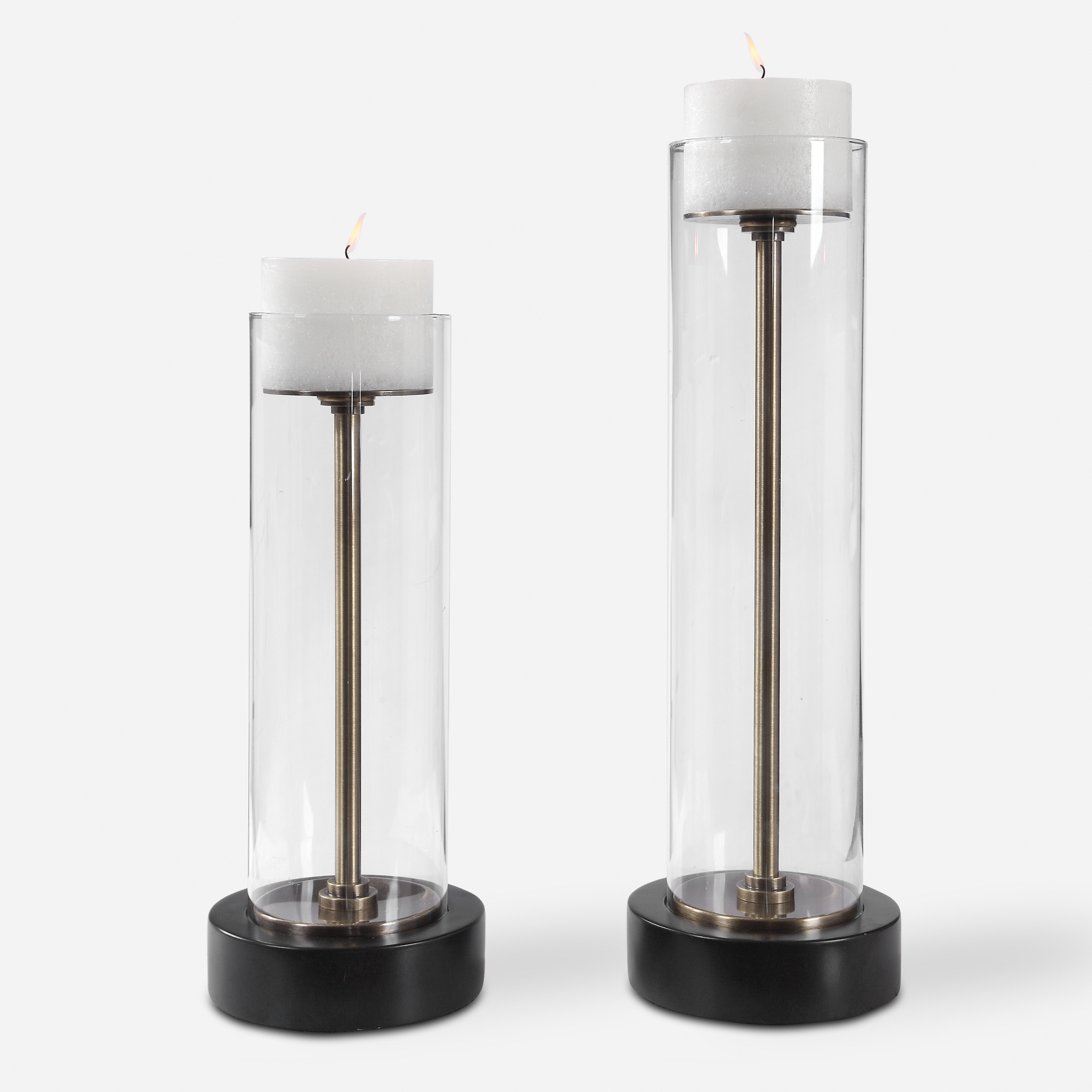 Charvi Glass Candleholders, Set/2 - Uttermost