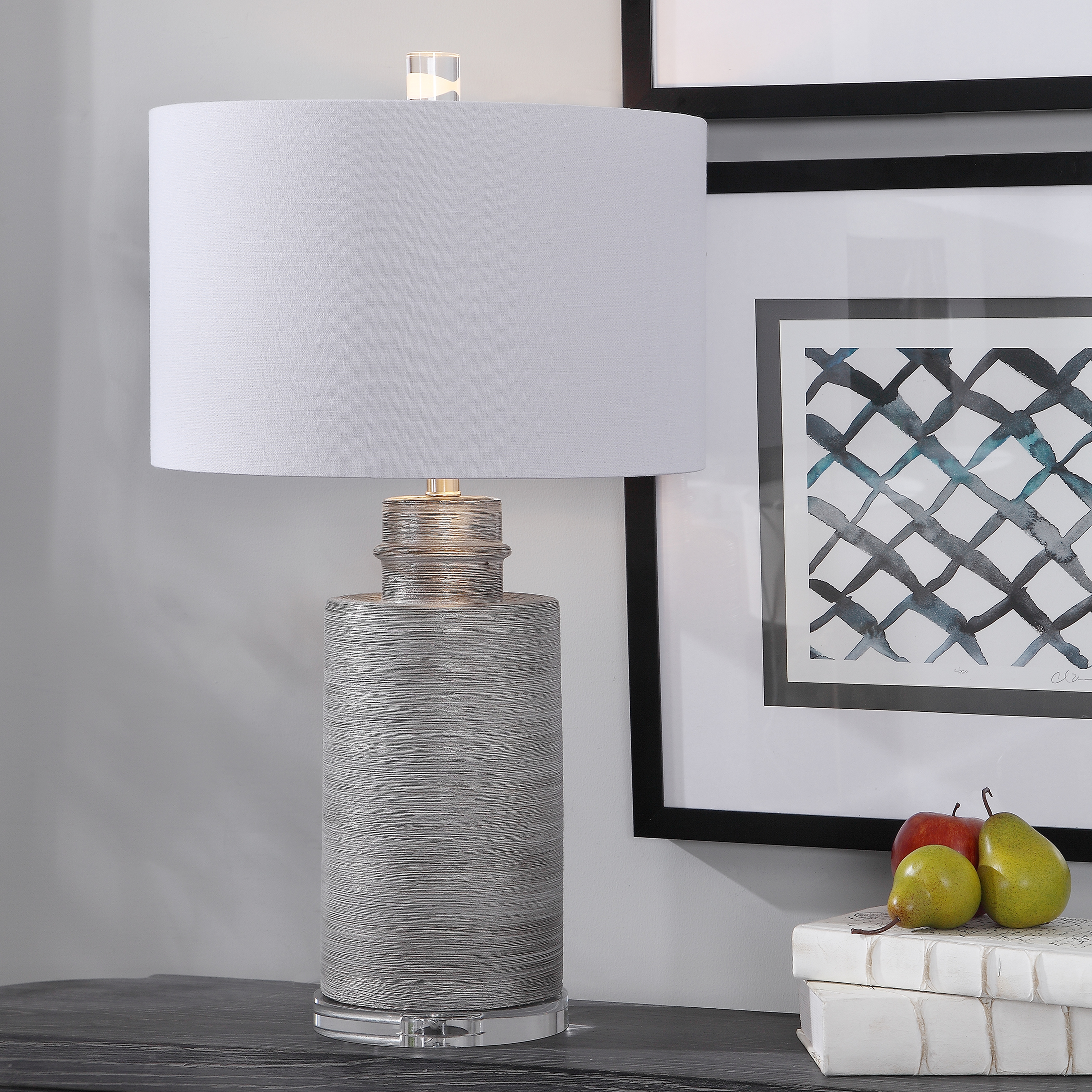 Anitra Metallic Silver Table Lamp - Hudsonhill Foundry