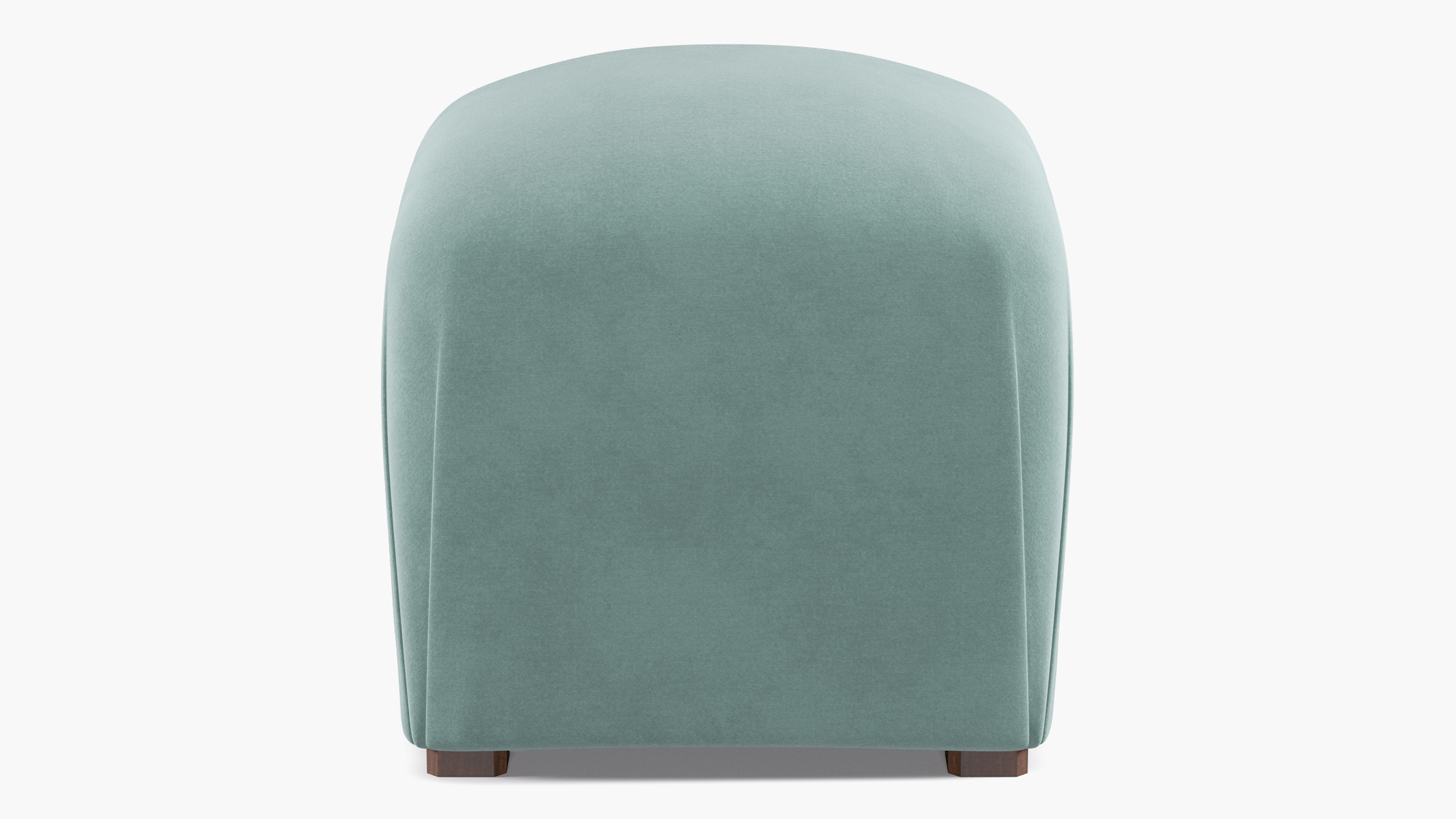 Deco Ottoman, Aqua Classic Velvet - The Inside