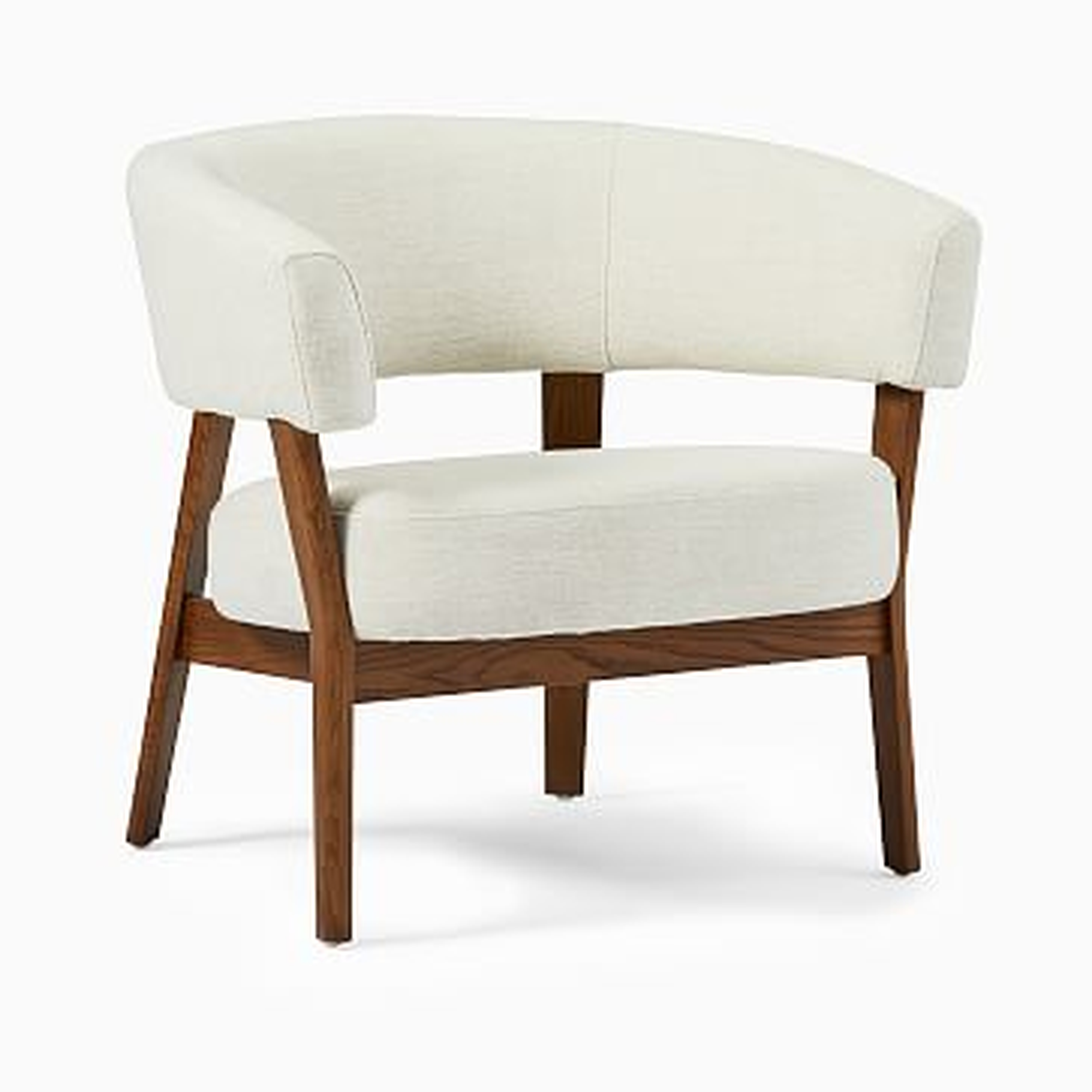 Juno Chair, Twill, Wheat, Pecan, Set of 2 - West Elm