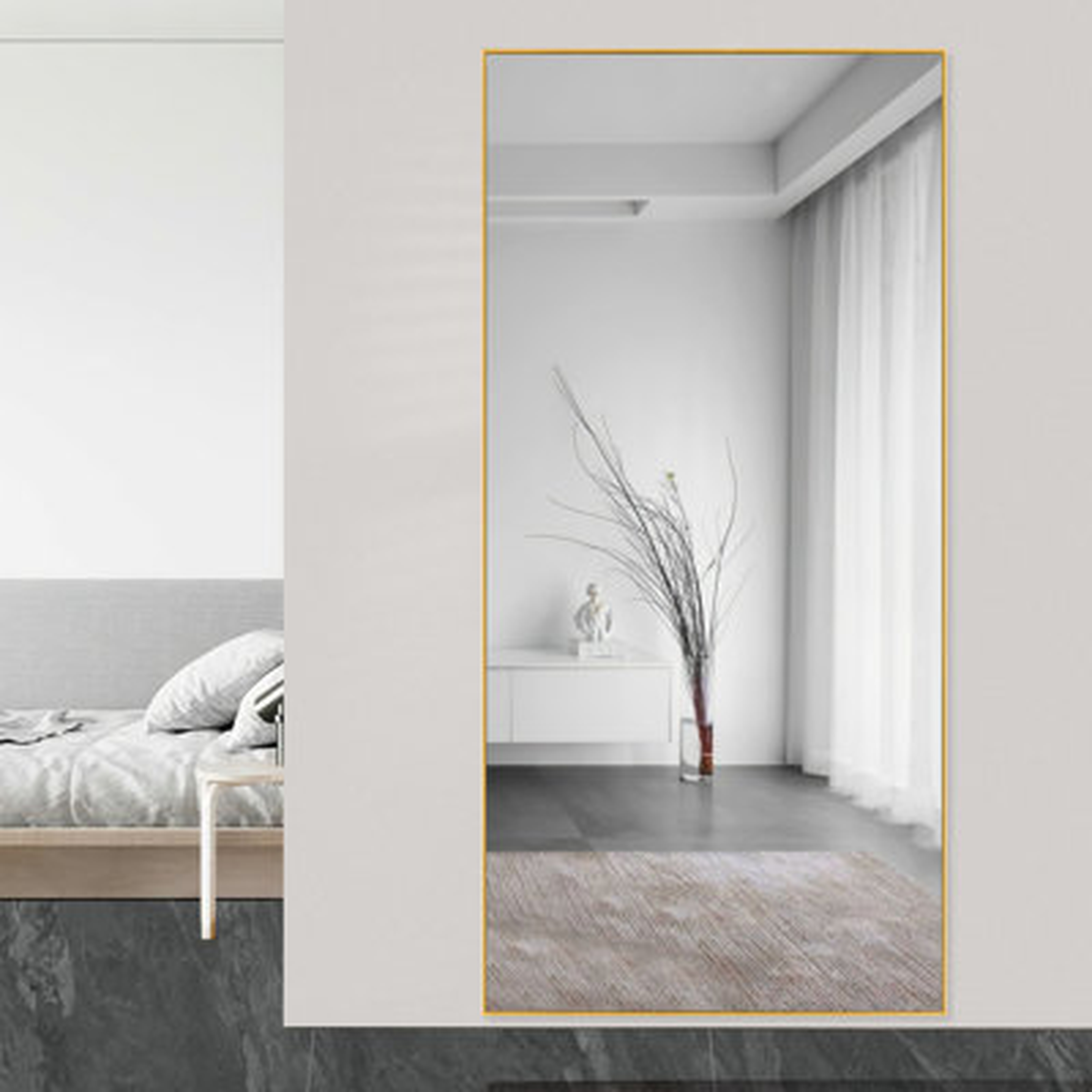 Oversized & Large Full Length Gold Framed Wall Mirror - Wayfair