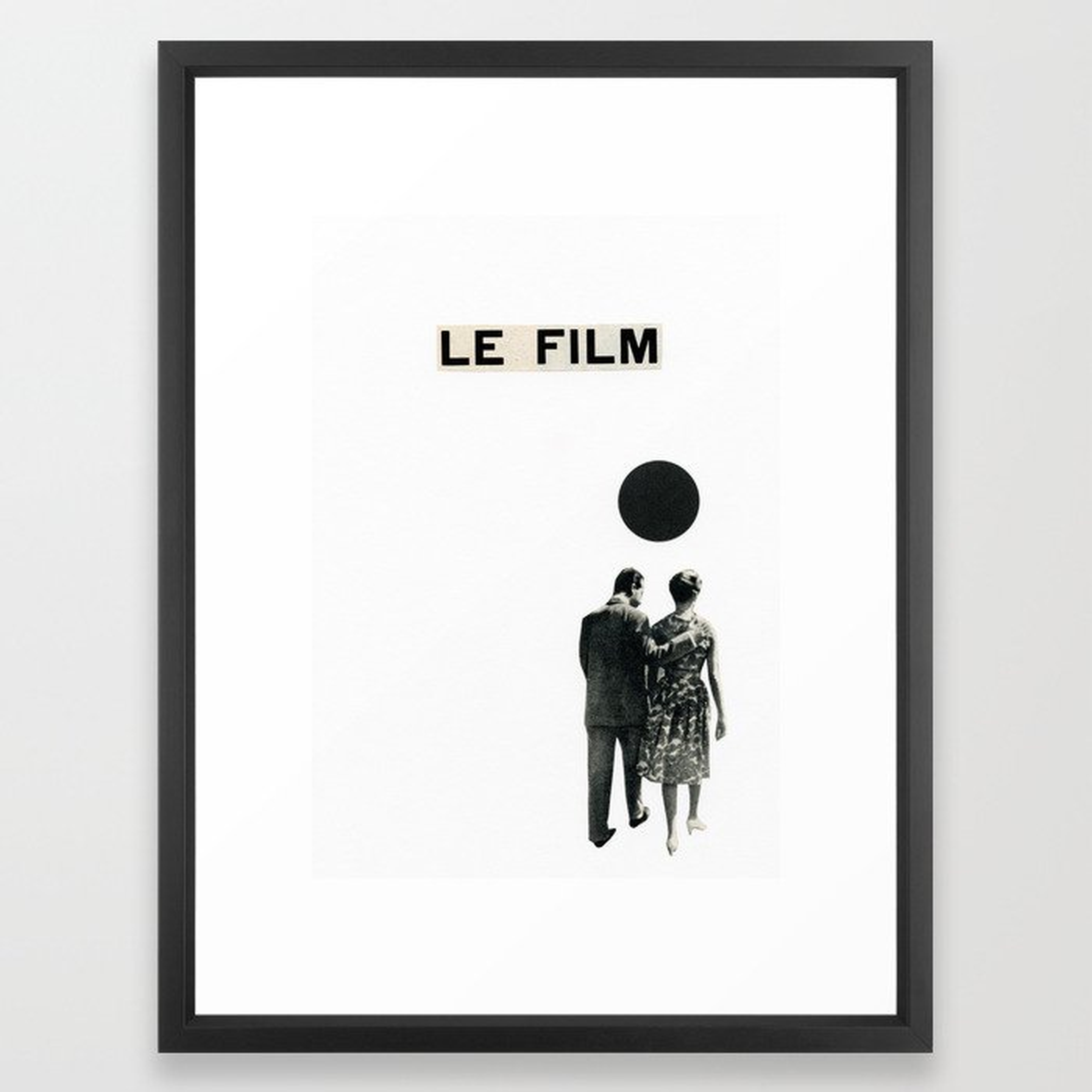 Le Film Framed Art Print by Cassia Beck - Vector Black - MEDIUM (Gallery)-20x26 - Society6