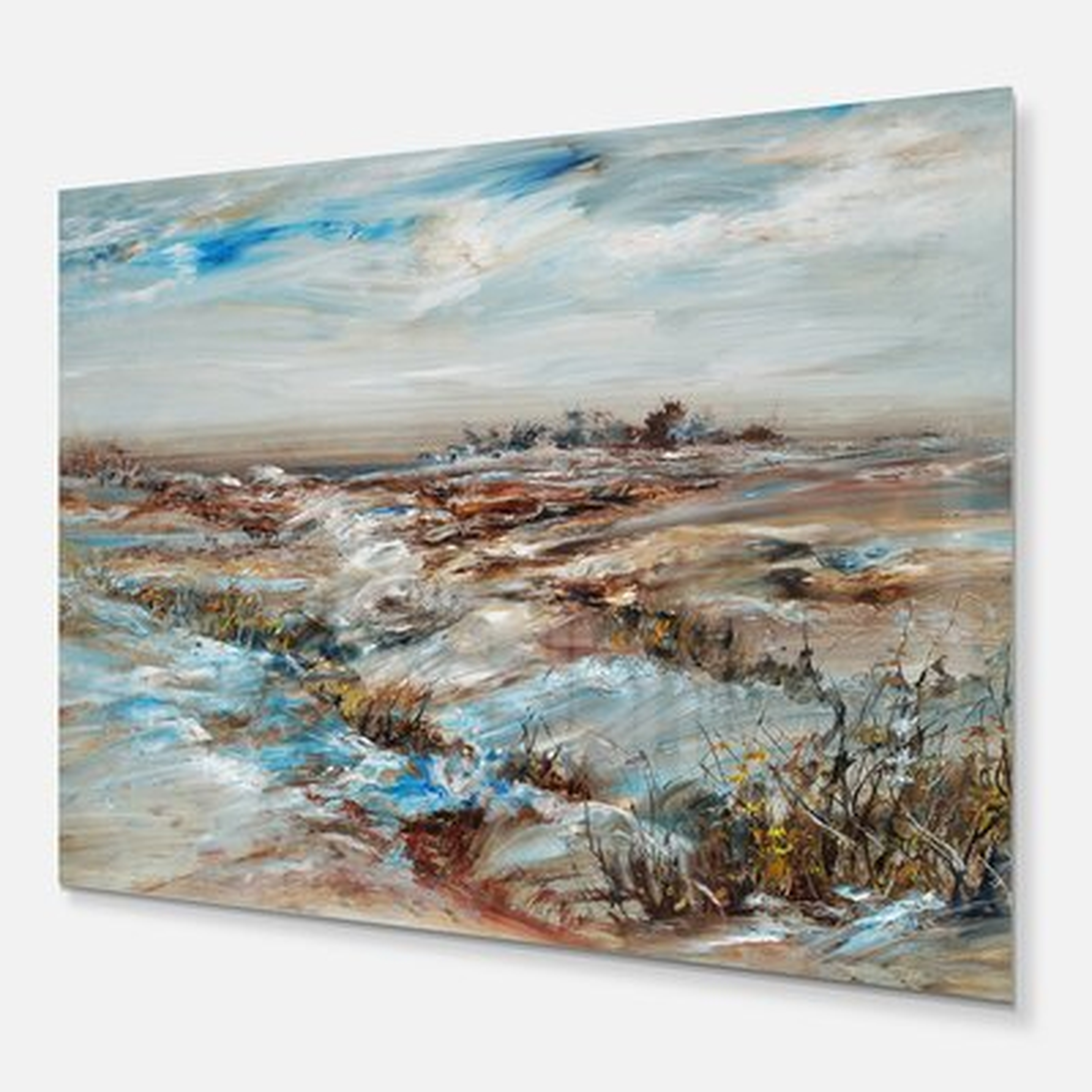 Snowy Landscape - Multipanel Floral Metal Wall Art - Wayfair