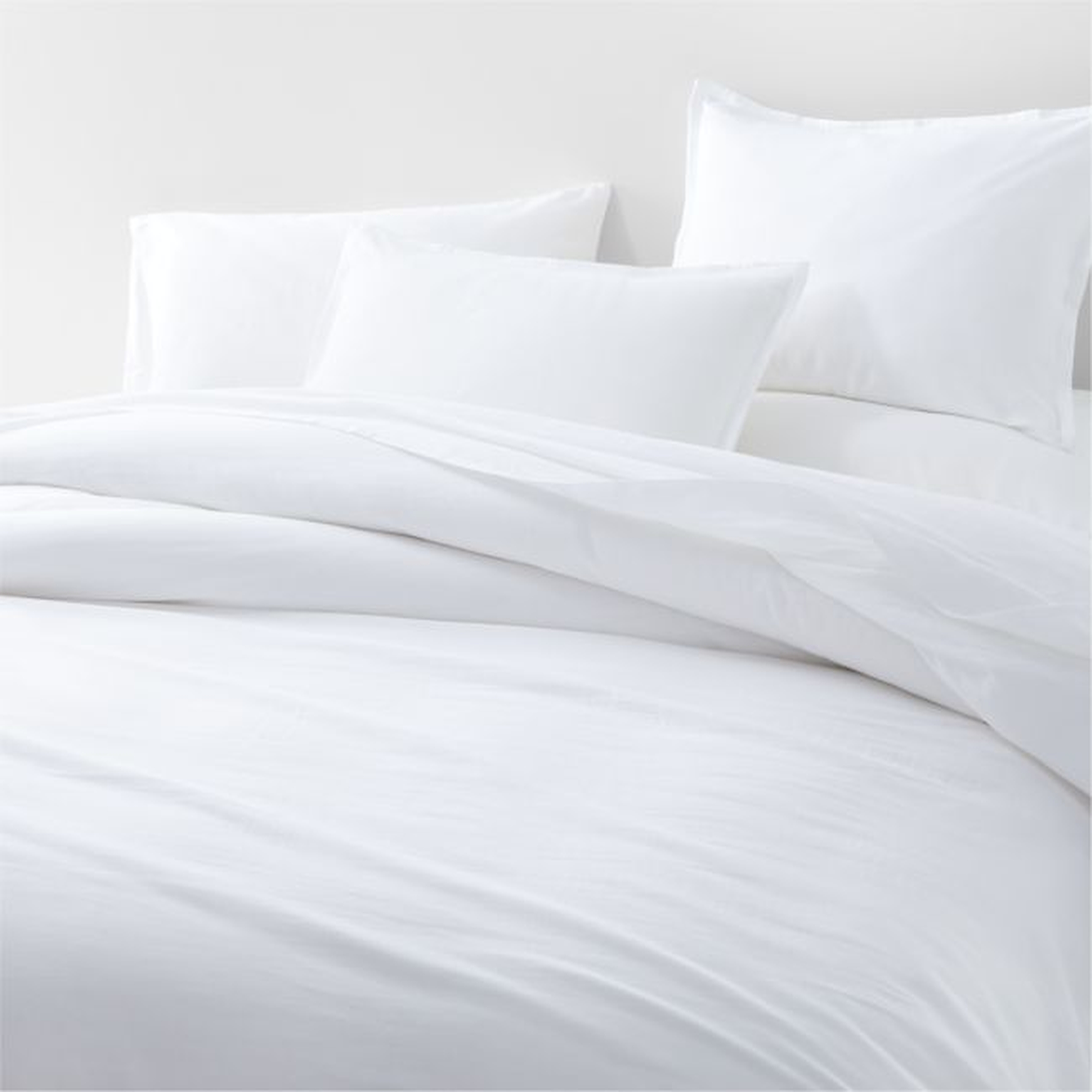 Aire Organic Cotton White King Duvet Cover - Crate and Barrel