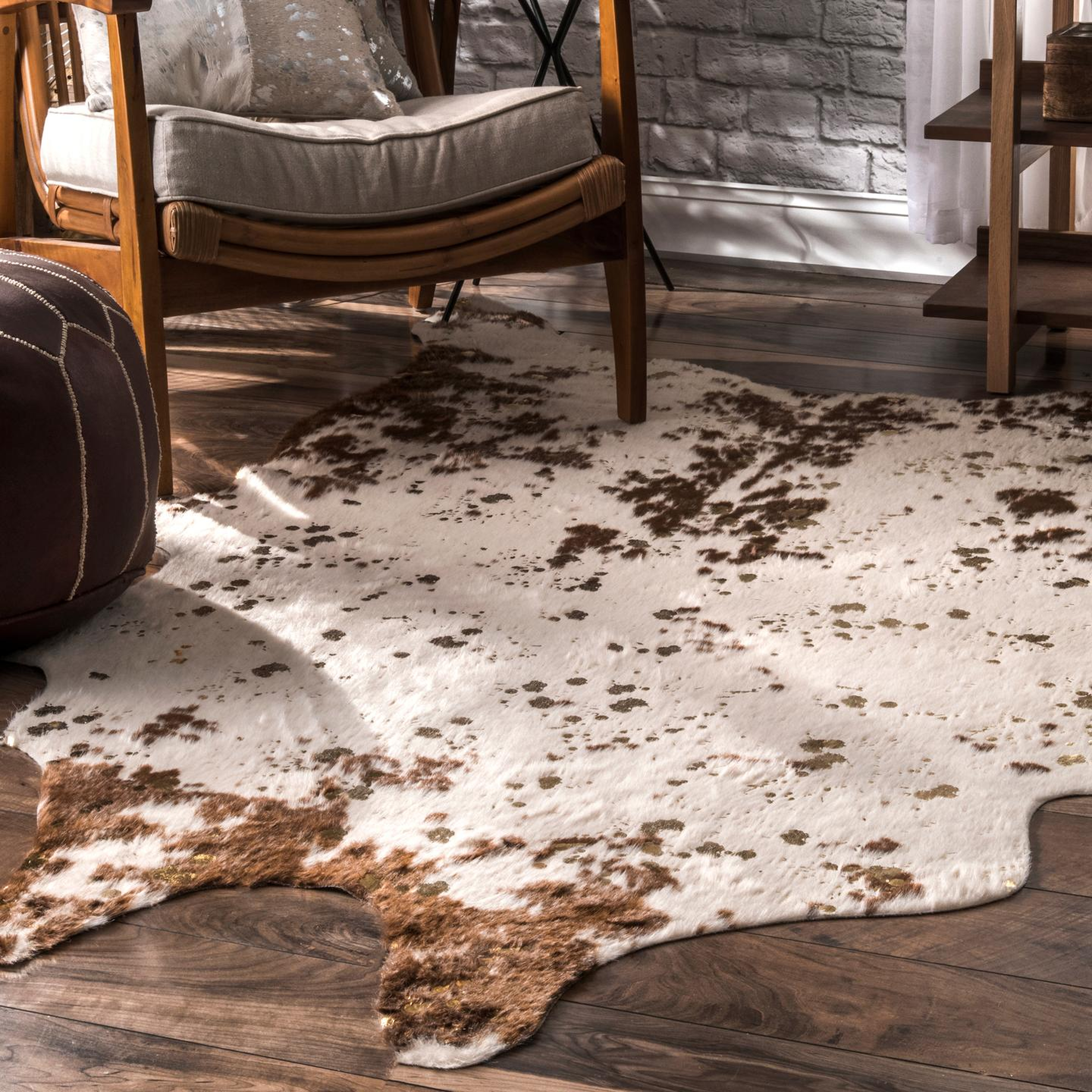 Iraida Faux Cowhide Area Rug - nuloom