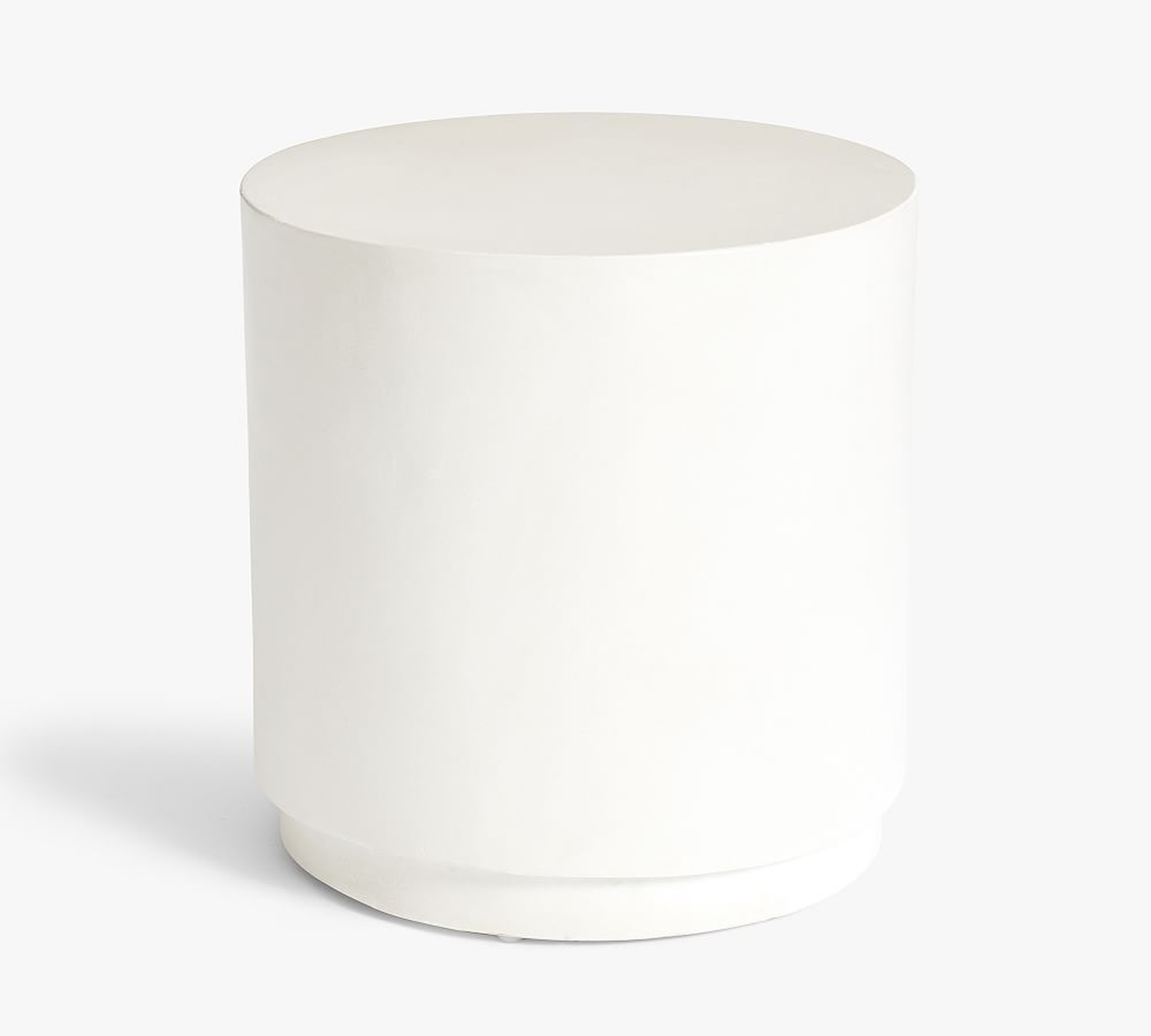 Pomona Concrete Round Side Table, White Speckle - Pottery Barn