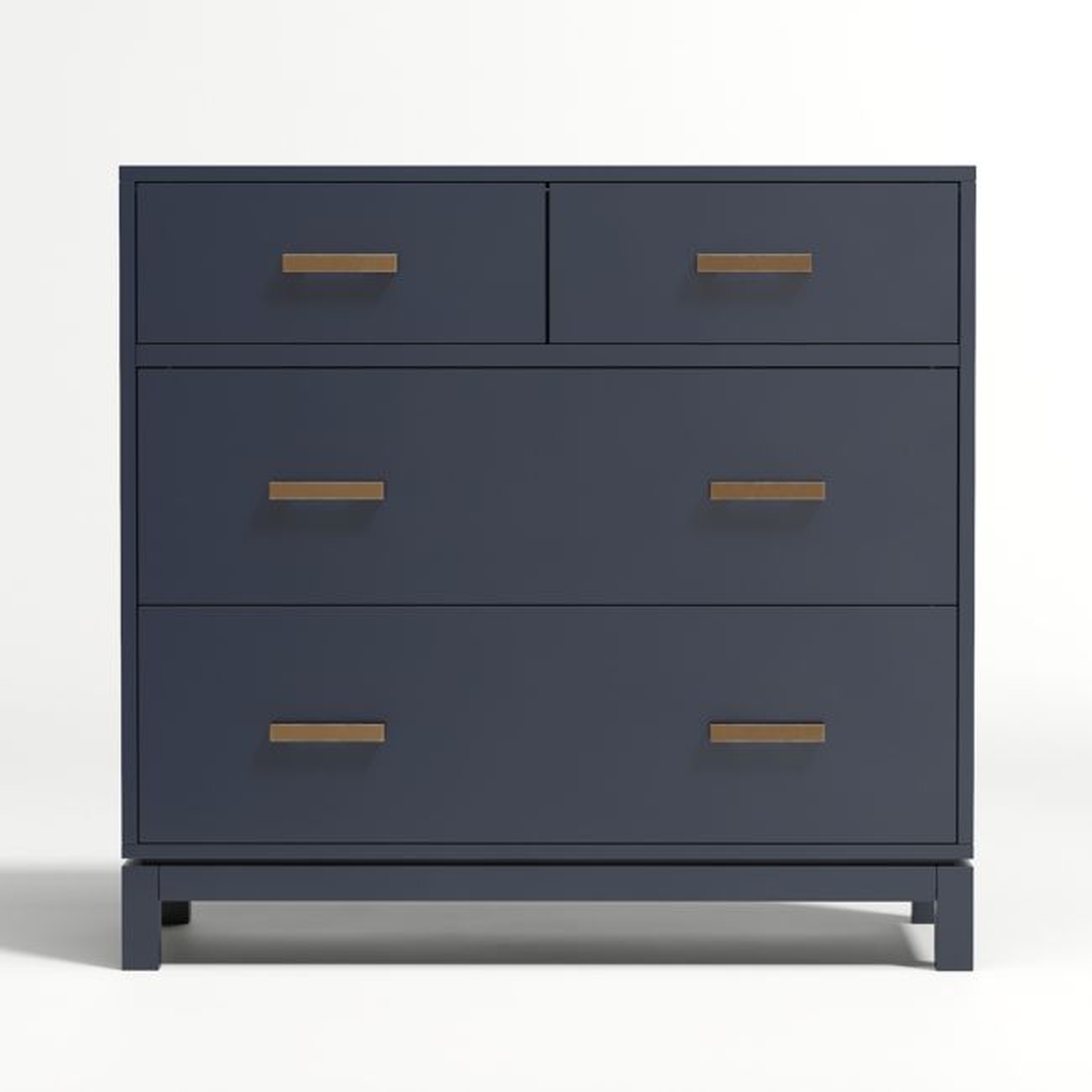Parke Navy Blue Wood 4-Drawer Kids Dresser Chest - Crate & Kids